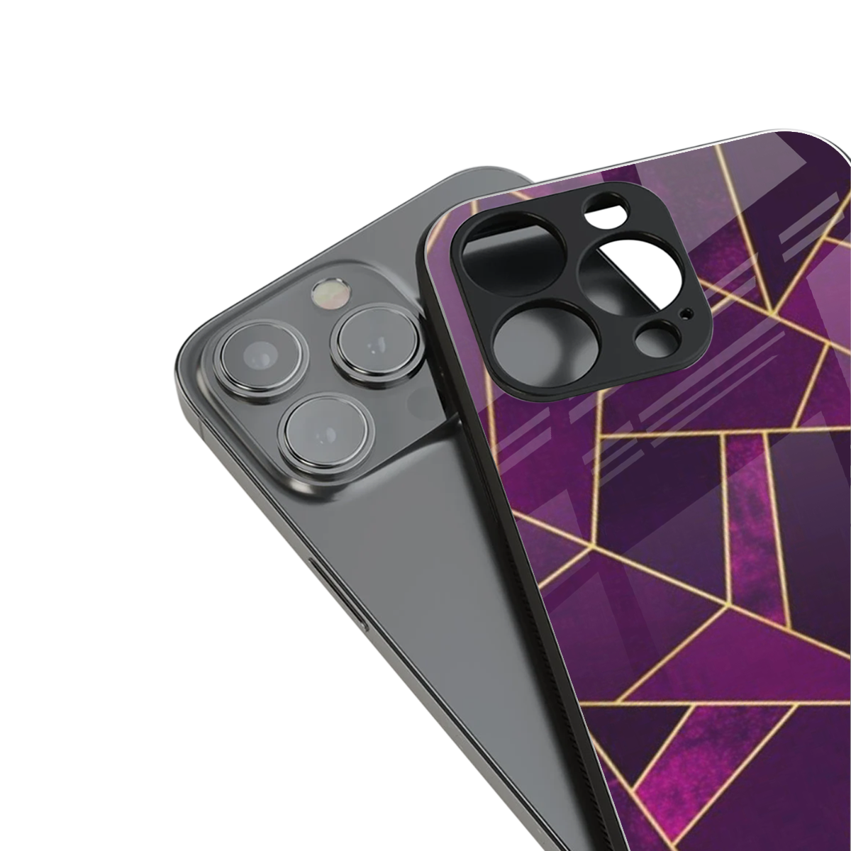 Violet Shards Phone Case for Iphone 16 | Glass Case