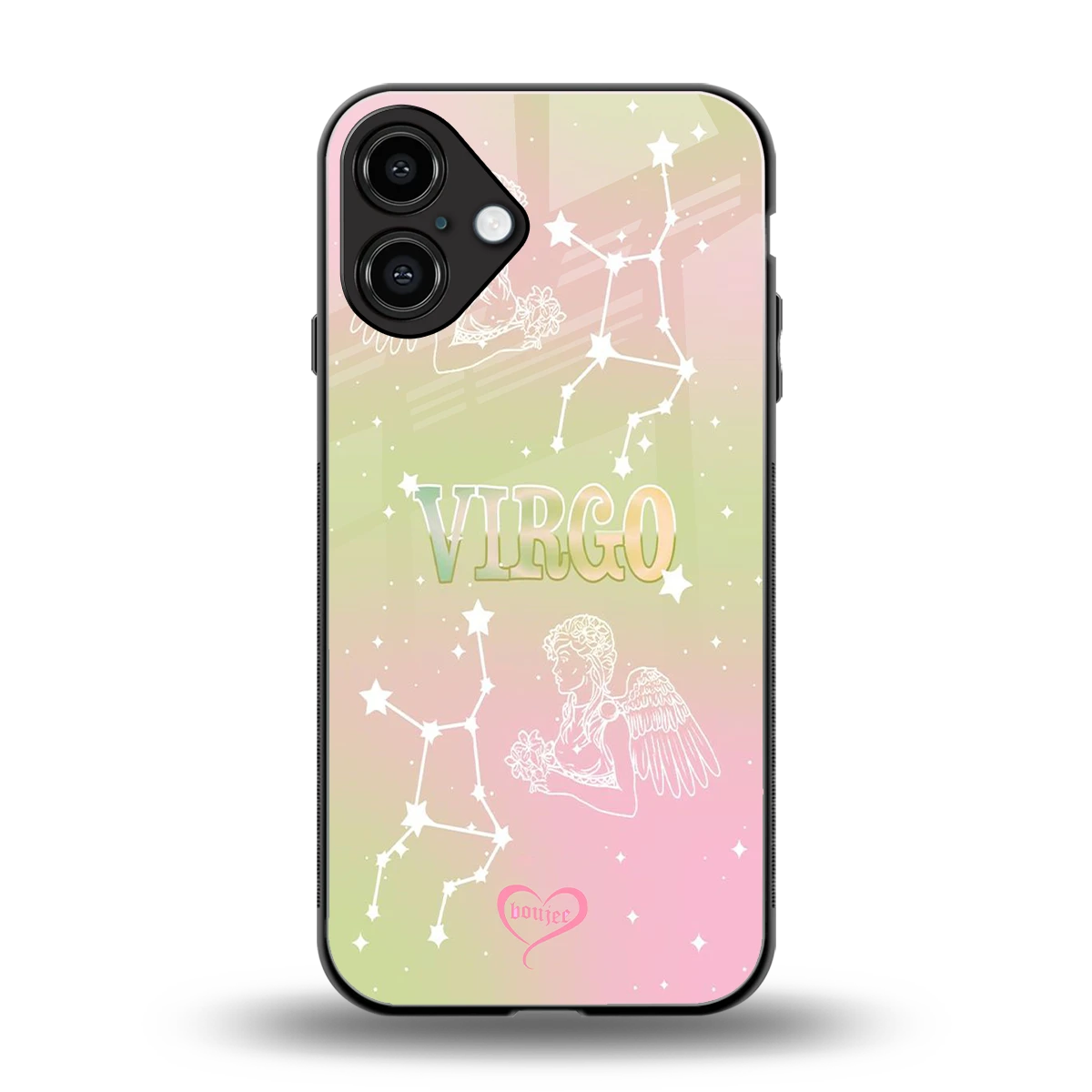 Virgo Aura back phone cover | glass case for iphone 16 plus