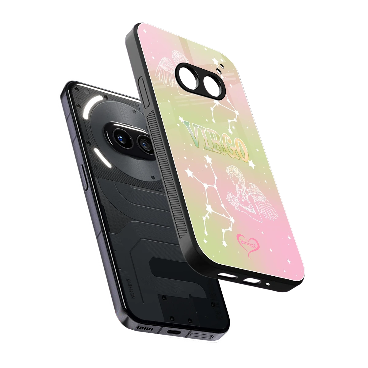 Virgo Aura sleek nothing phone 2a cover with tempered glass back and TPU edges