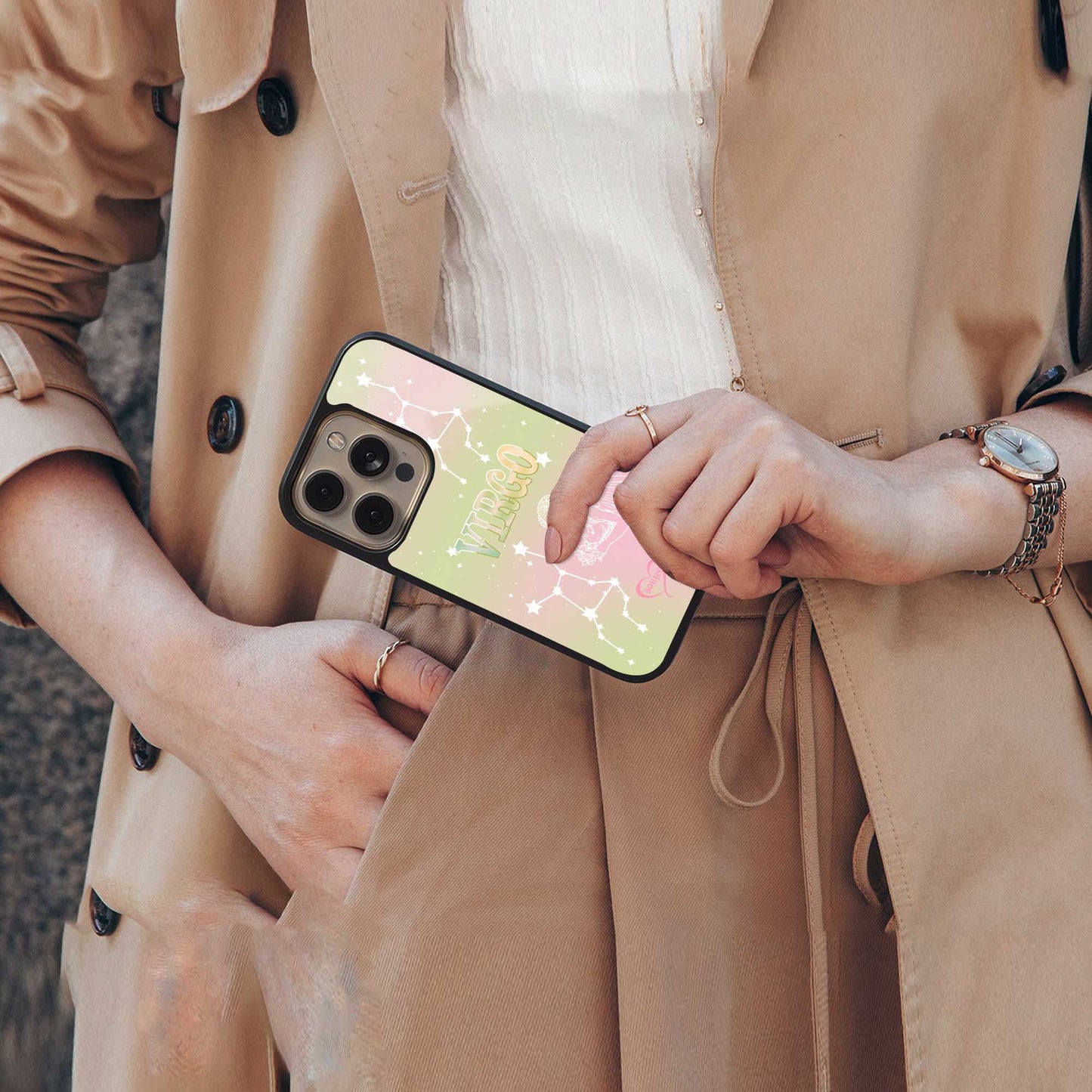 Virgo Aura Phone Case for Iphone 16 | Glass Case