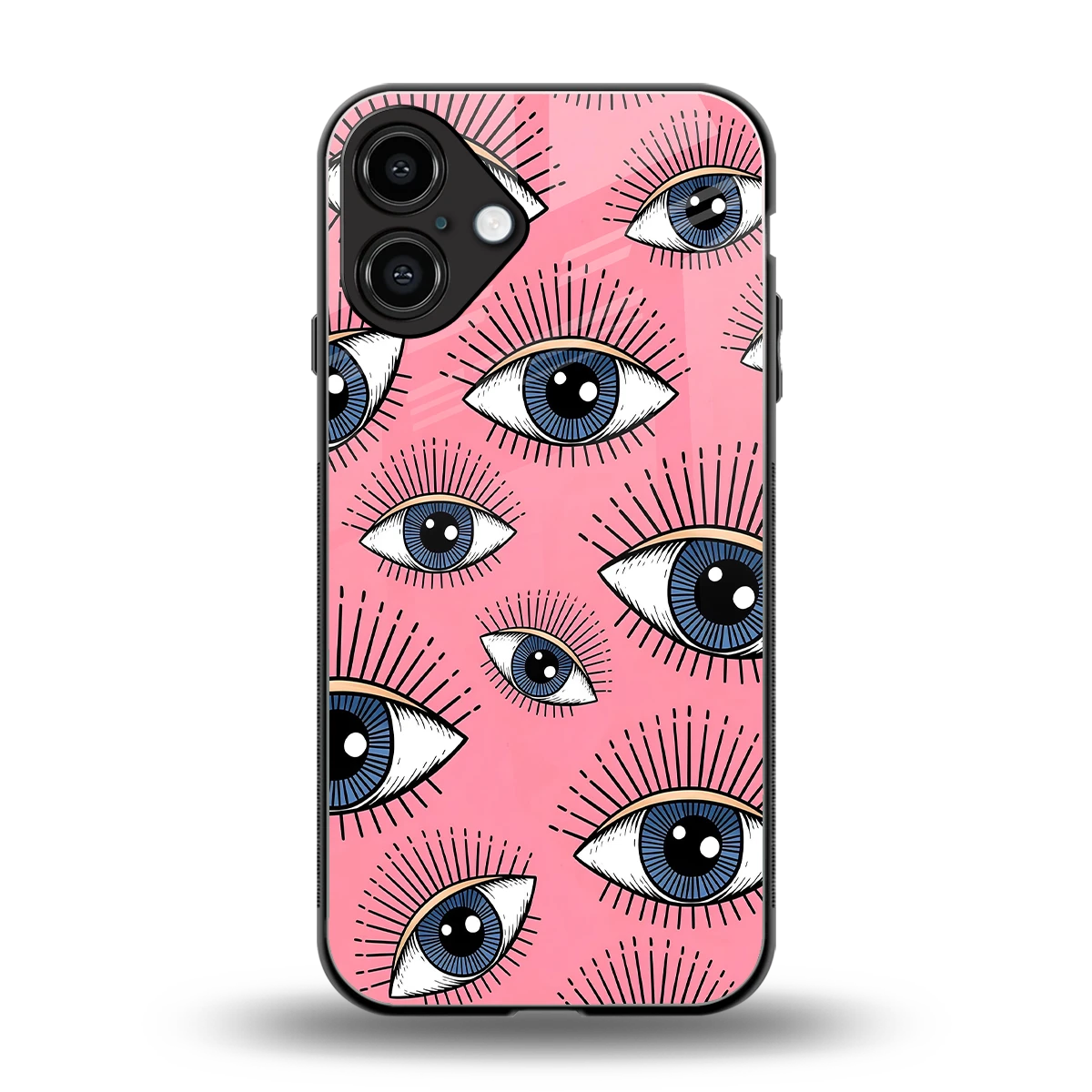 Watchful Soul back phone cover | glass case for iphone 16 plus
