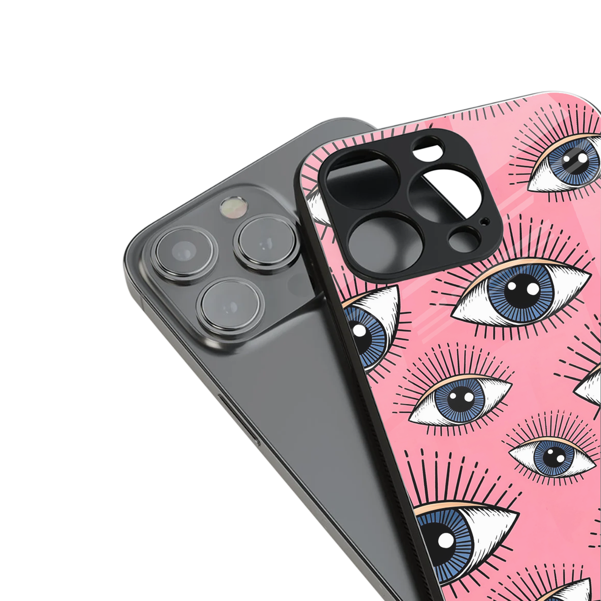 Watchful Soul stylish phone case for iPhone 16 | glossy glass and slim fit