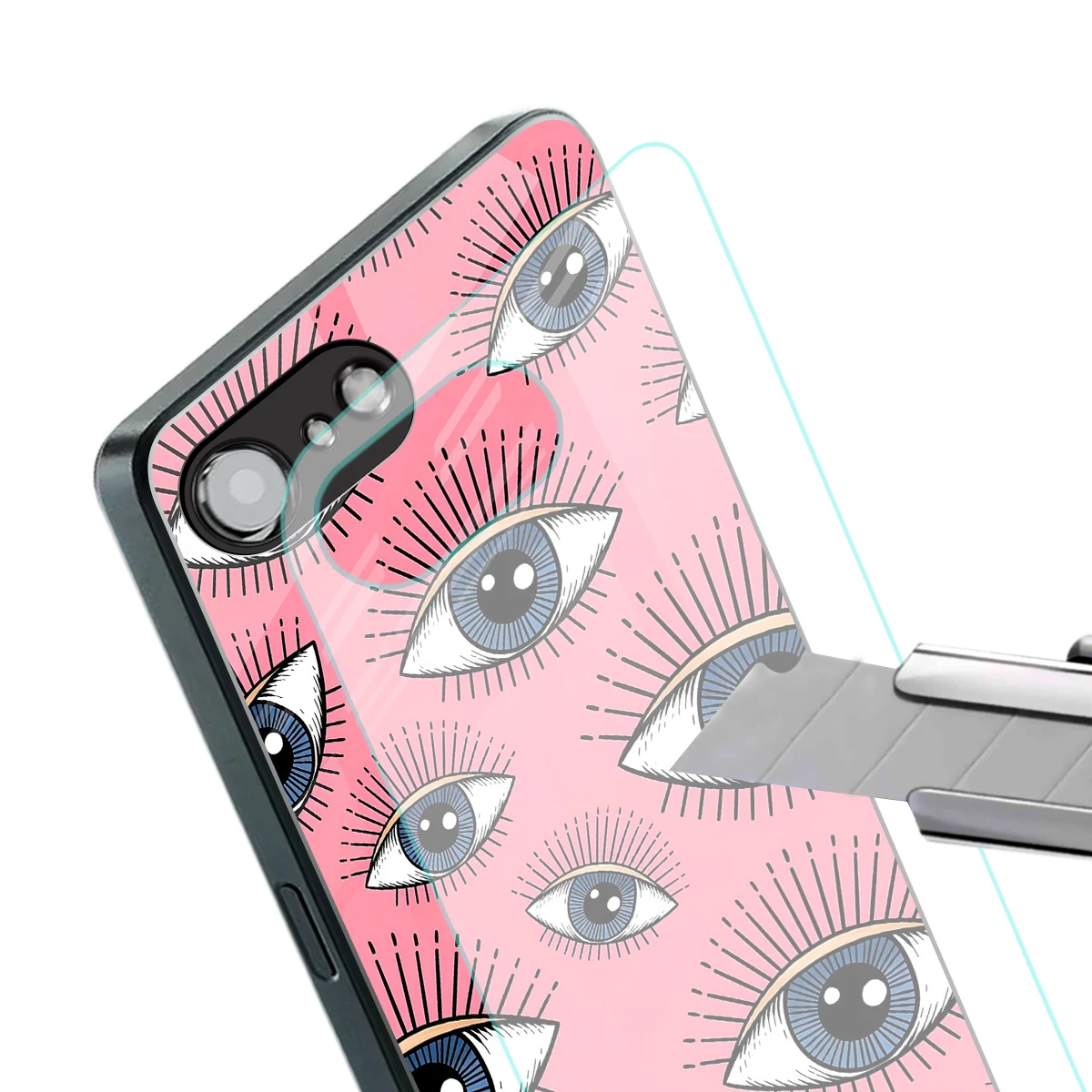Watchful Soul stylish phone case for iphone 16e | glossy glass and slim fit