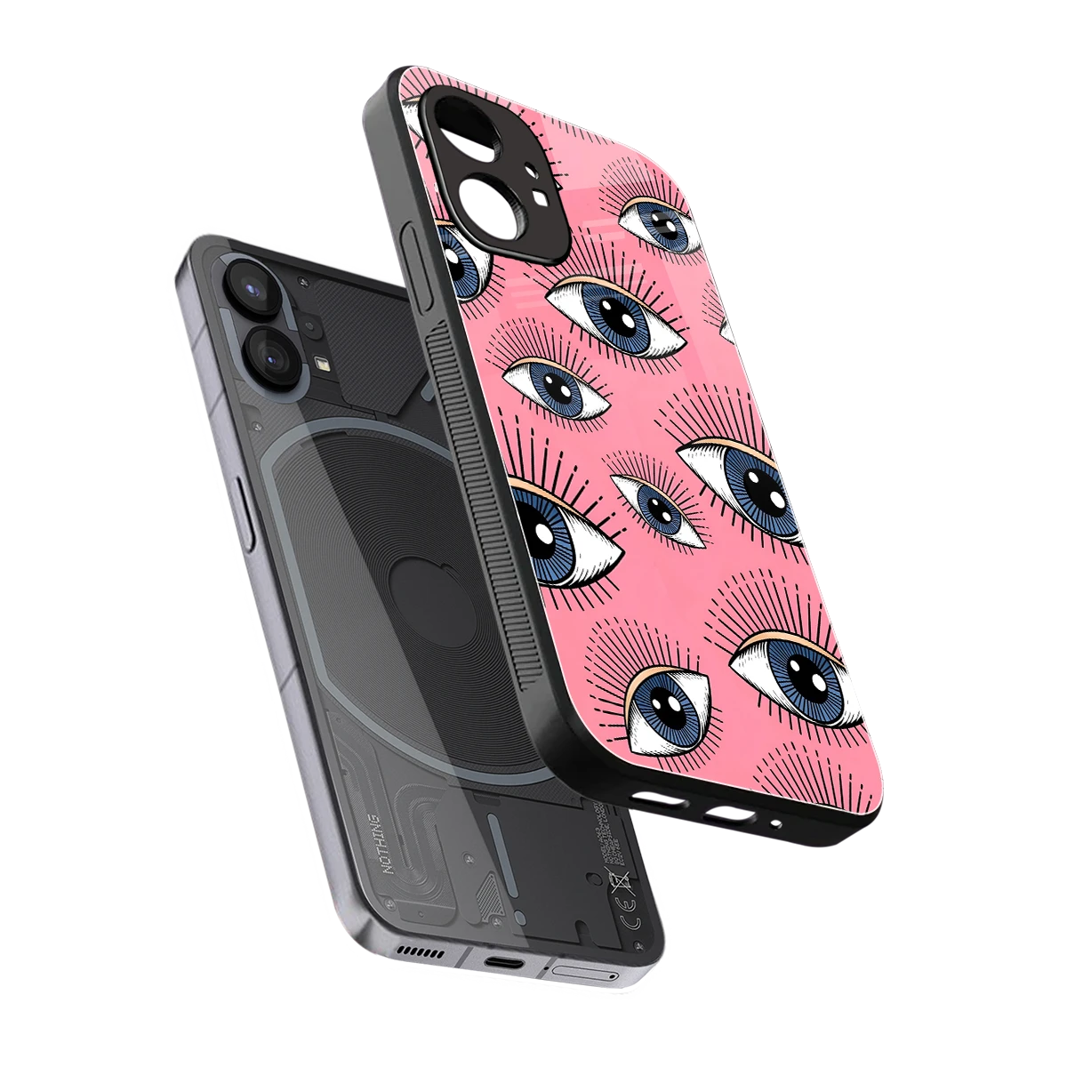 Watchful Soul sleek nothing phone 1 cover with tempered glass back and TPU edges