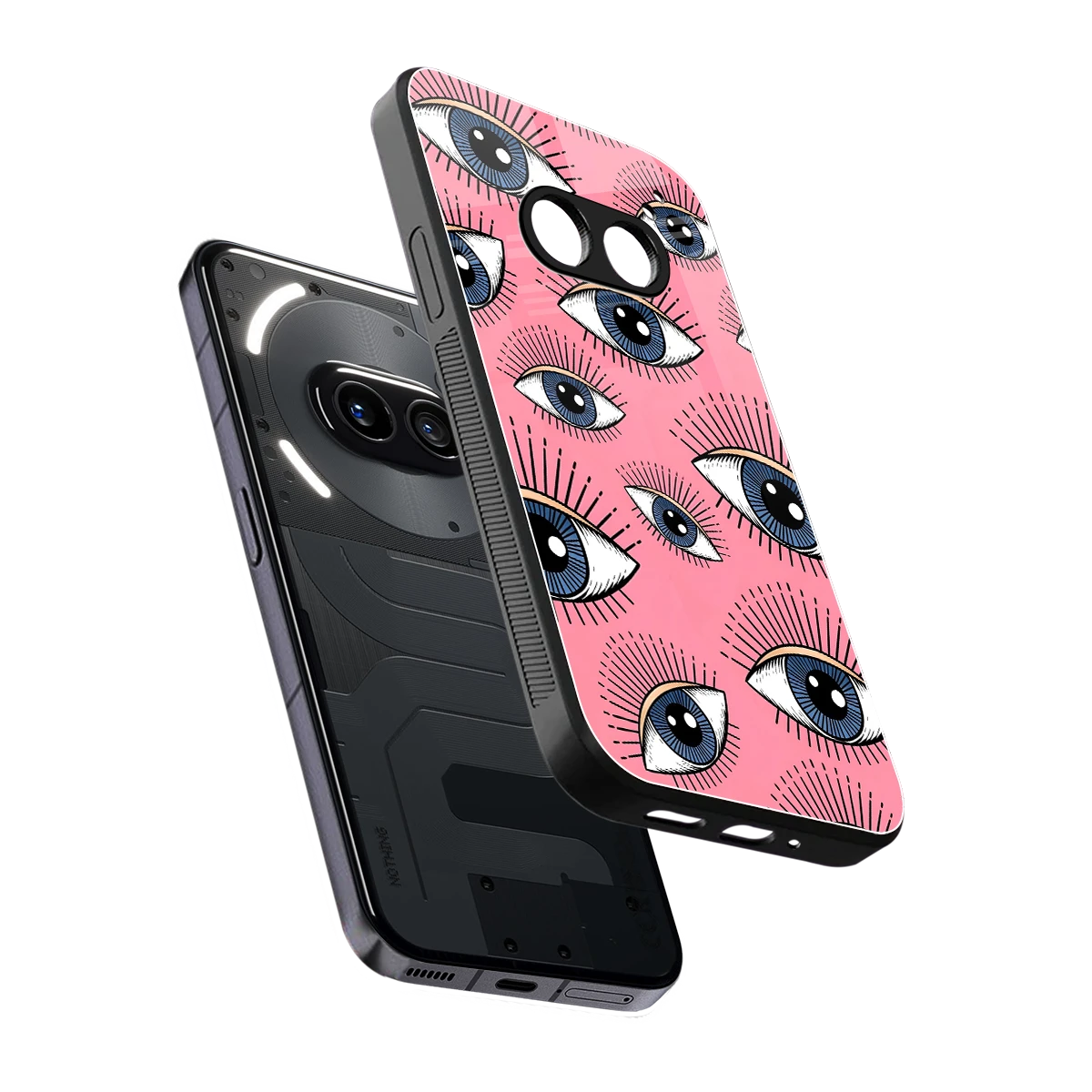 Watchful Soul sleek nothing phone 2a cover with tempered glass back and TPU edges