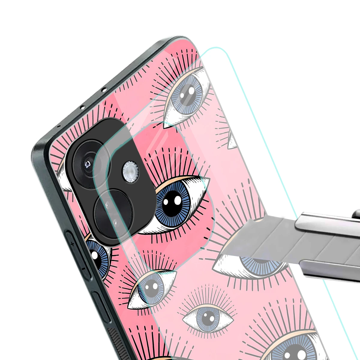 Watchful Soul stylish phone case for oneplus nord ce 3 | glossy glass and slim fit