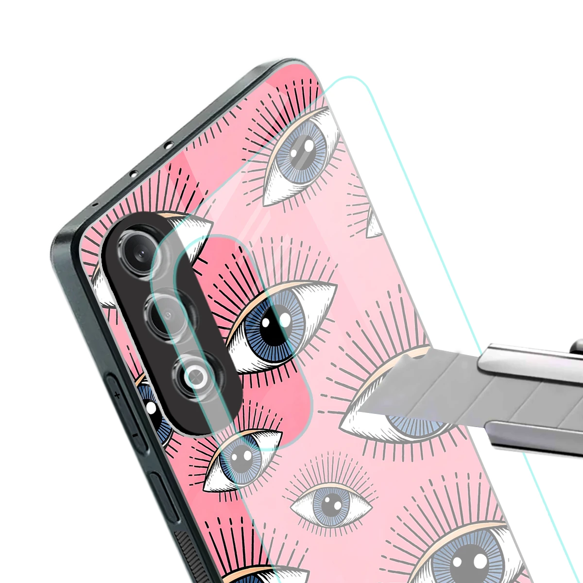 Watchful Soul stylish phone case for oneplus nord ce 4 | glossy glass and slim fit
