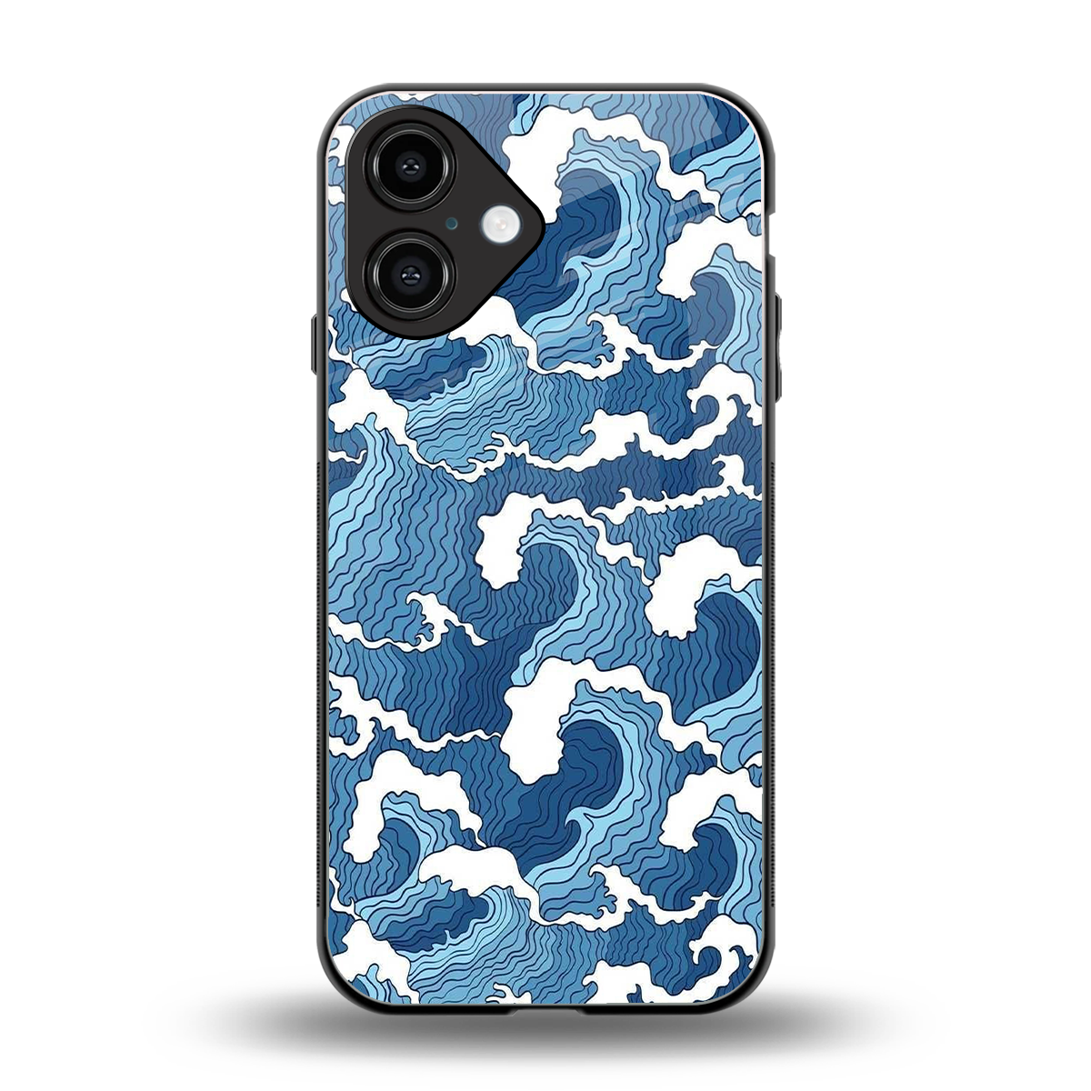 Waves Art Phone Case for Iphone 16 | Glass Case