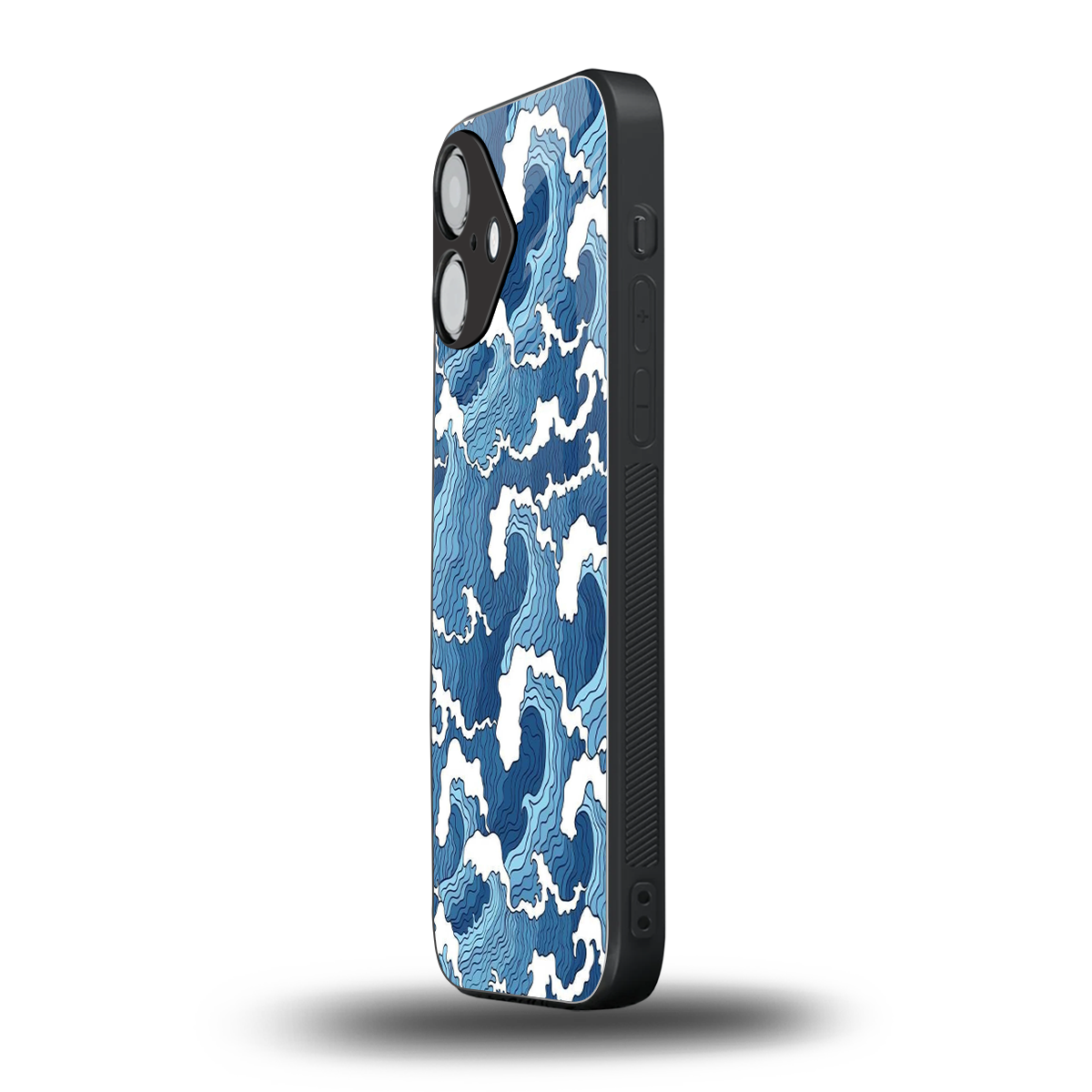 Waves Art Phone Case for Iphone 16 | Glass Case