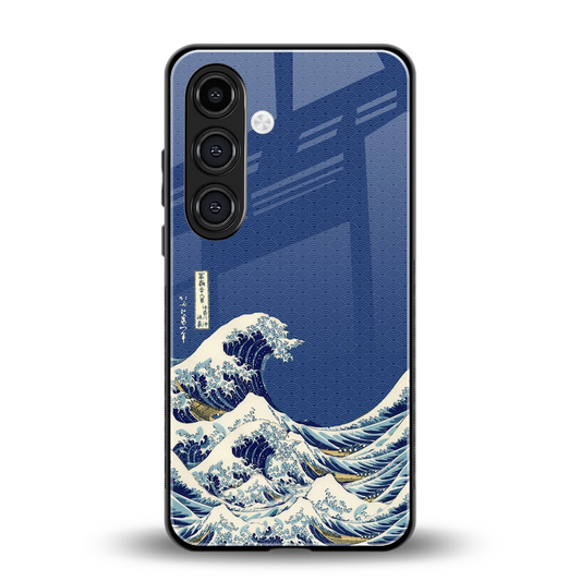 Waves back phone cover | glass case for samsung galaxy s23 plus