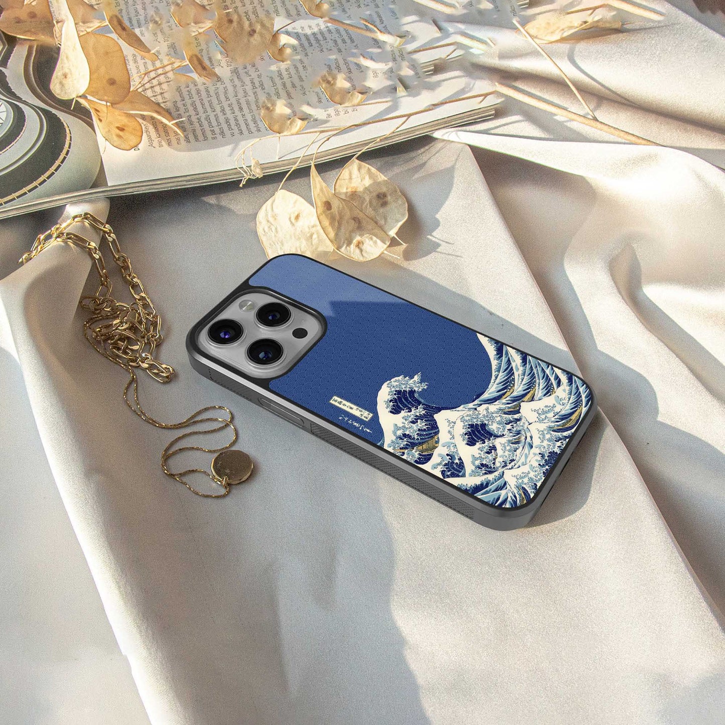 Waves Phone Case for Iphone 16 | Glass Case