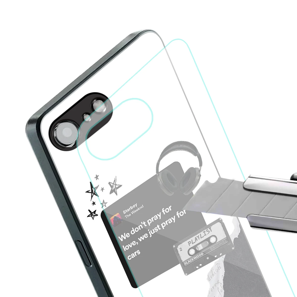 Weeknd Starboy stylish phone case for iphone 16e | glossy glass and slim fit
