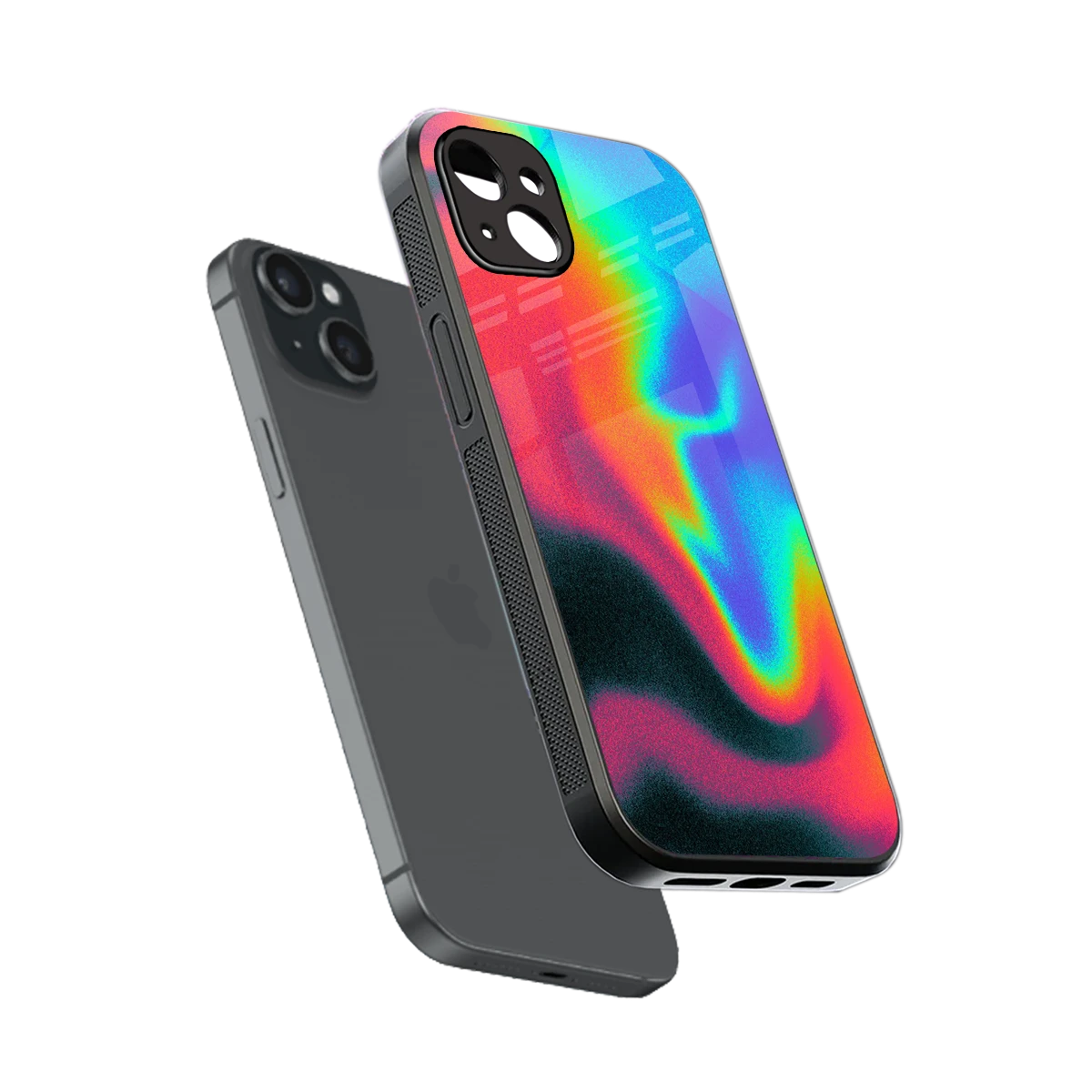 Whirlwind Aura sleek iphone 14 plus cover with tempered glass back and TPU edges