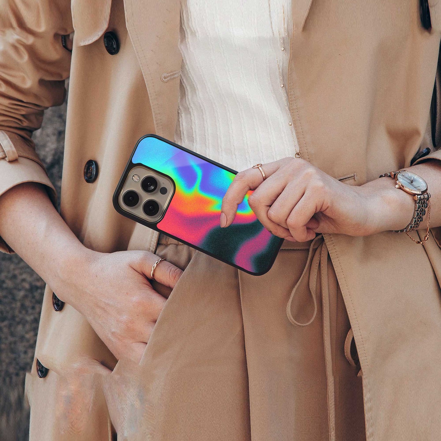Whirlwind Aura Phone Case for Iphone 16 | Glass Case