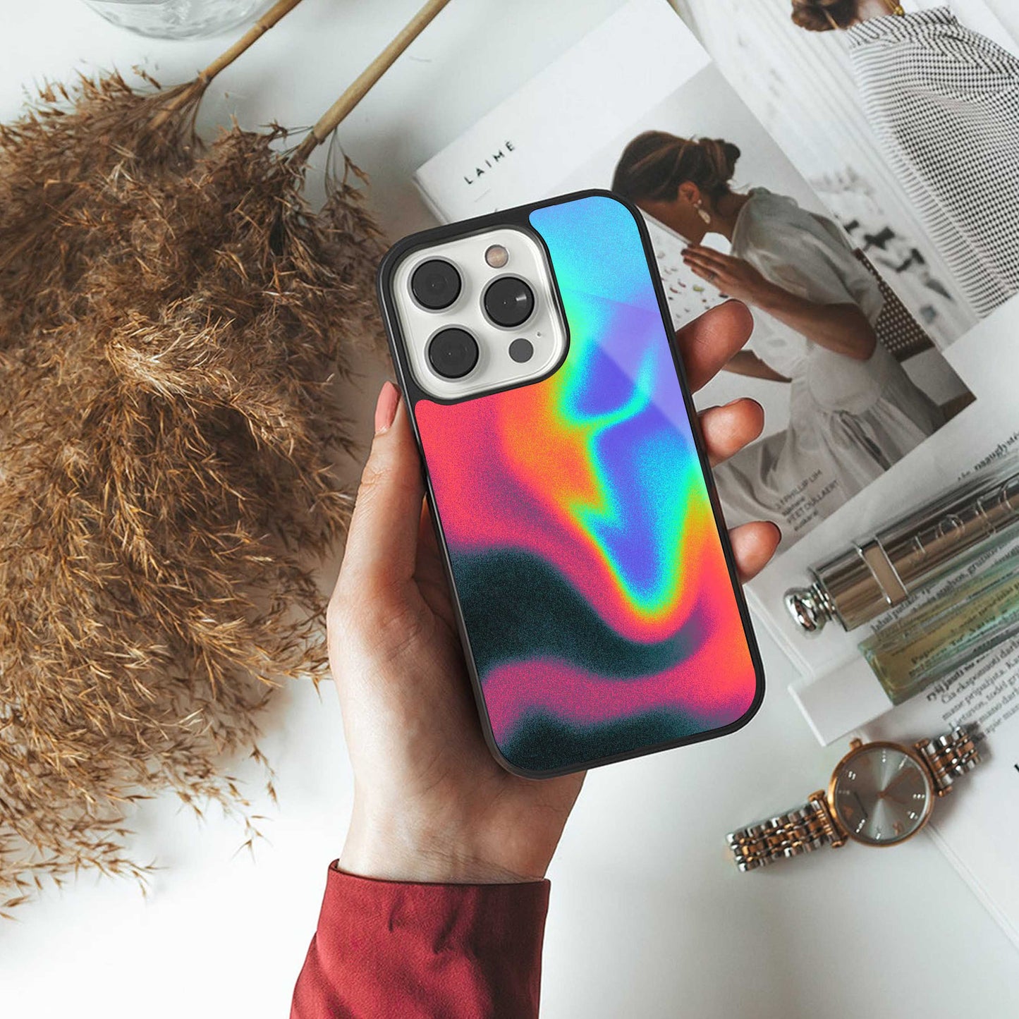 Whirlwind Aura Phone Case for Iphone 16 | Glass Case