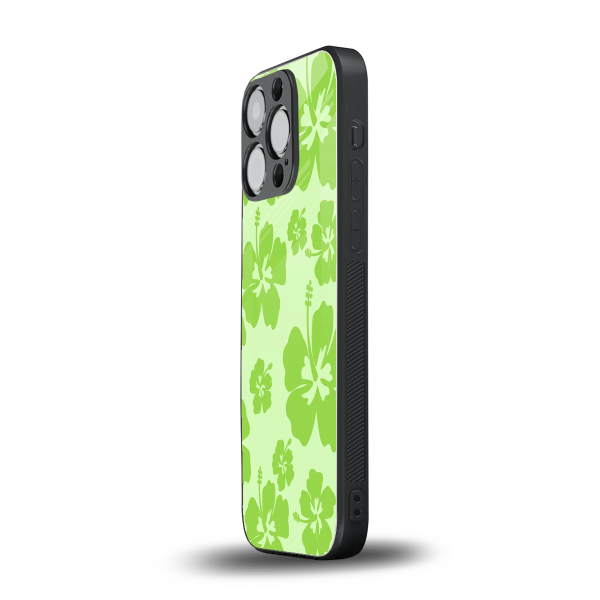 Wildflower Green iphone 15 pro mobile cover | shockproof glass phone case