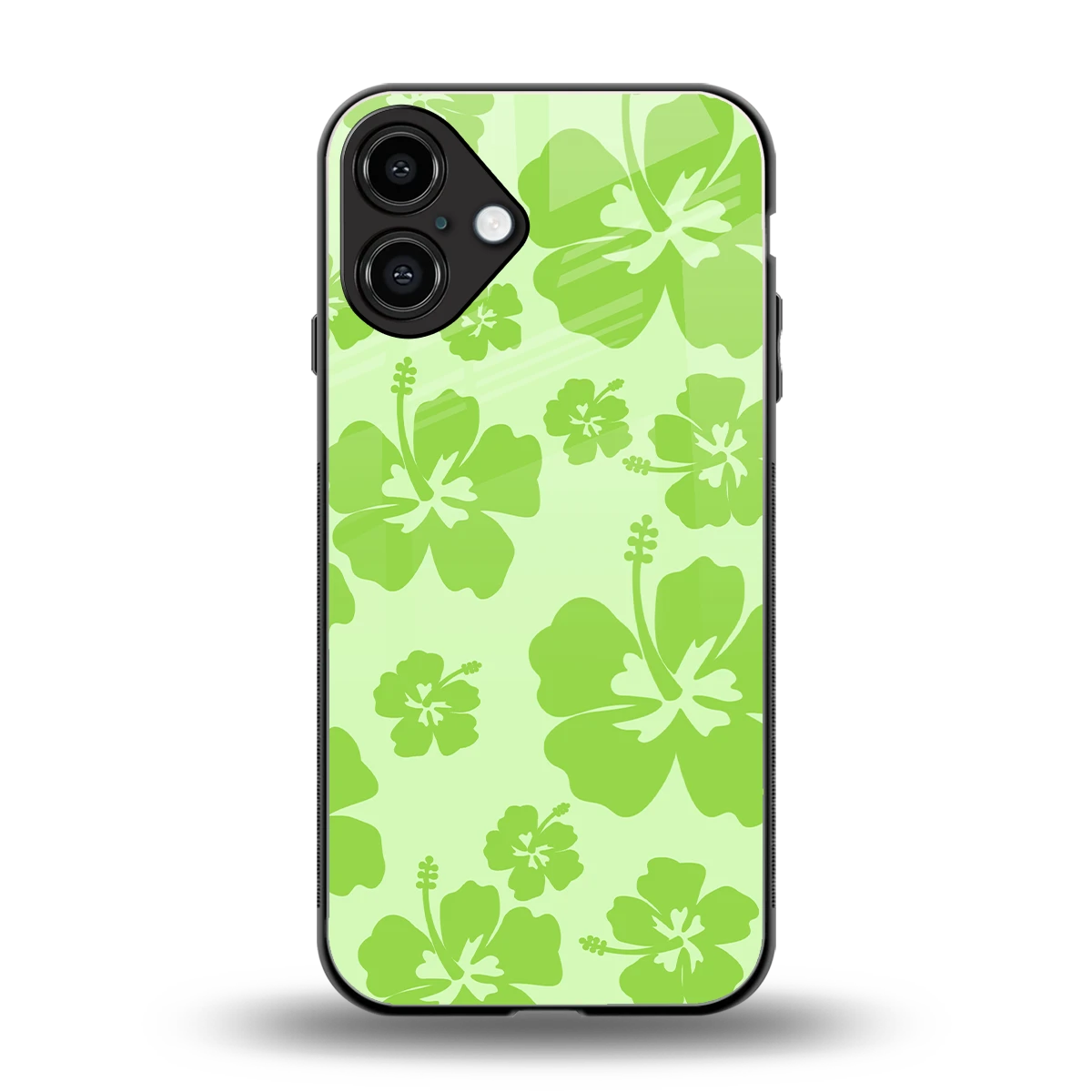 Wildflower Green back phone cover | glass case for iphone 16 plus