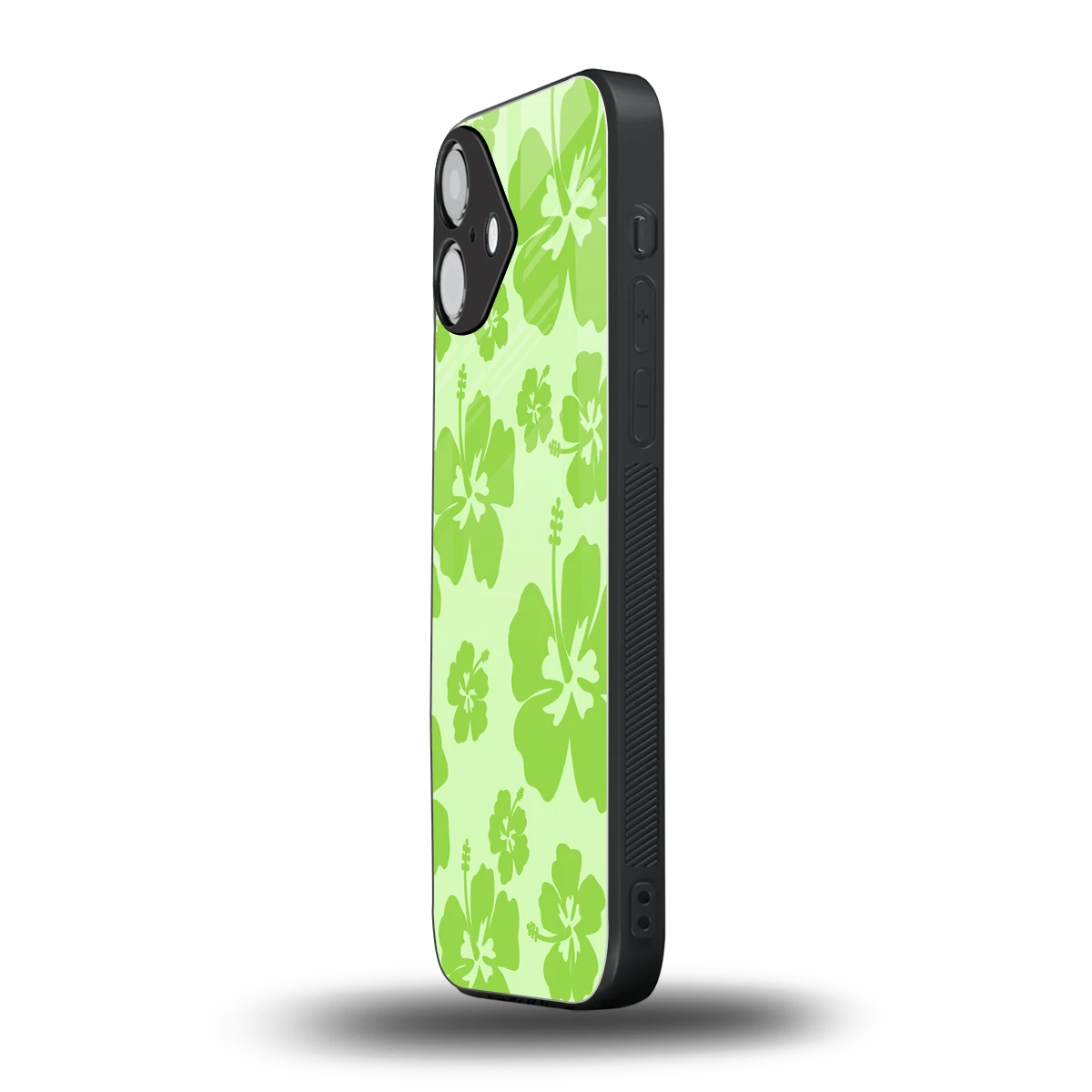 Wildflower Green iphone 16 plus mobile cover | shockproof glass phone case