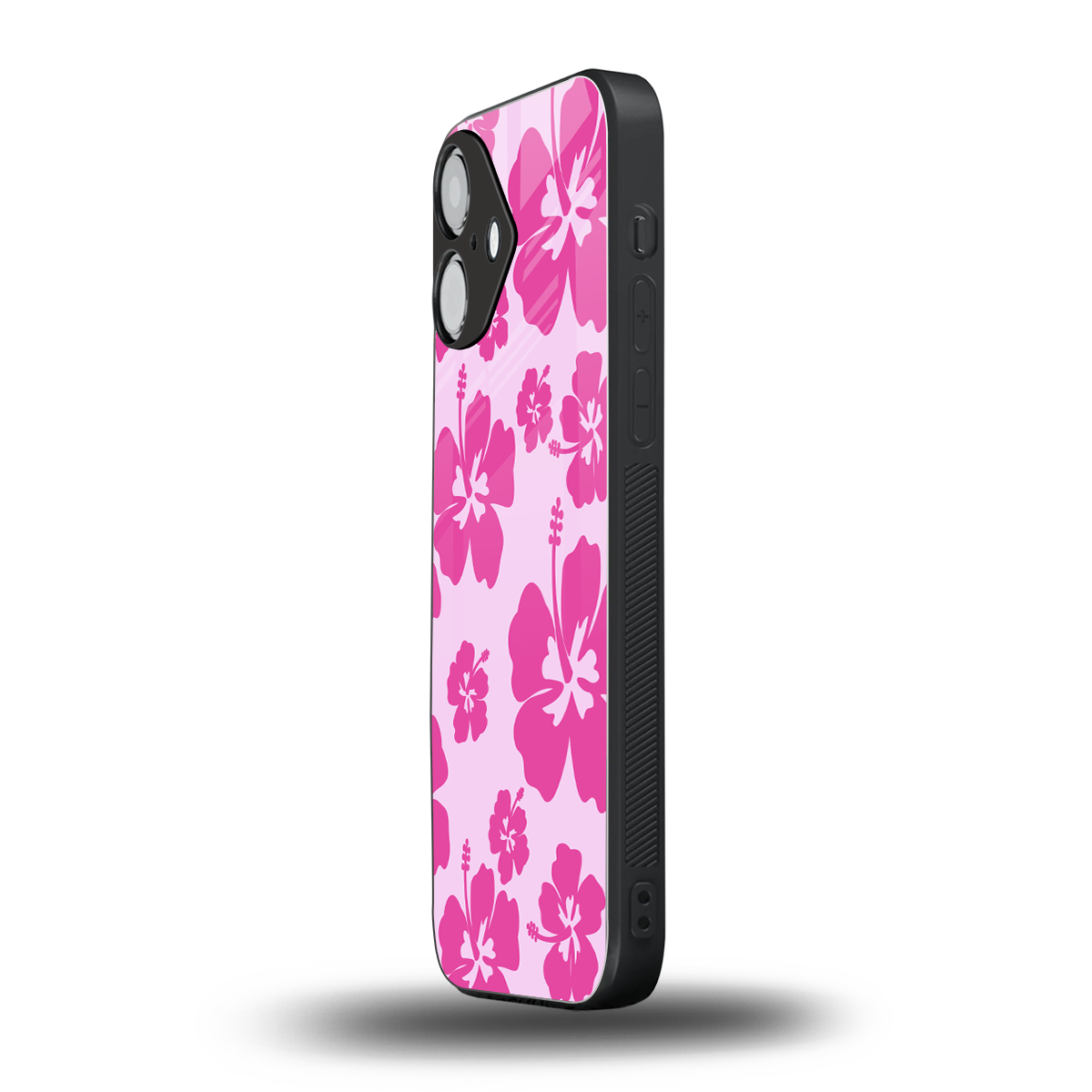 Wildflower Pink iPhone 16 mobile cover | shockproof glass phone case