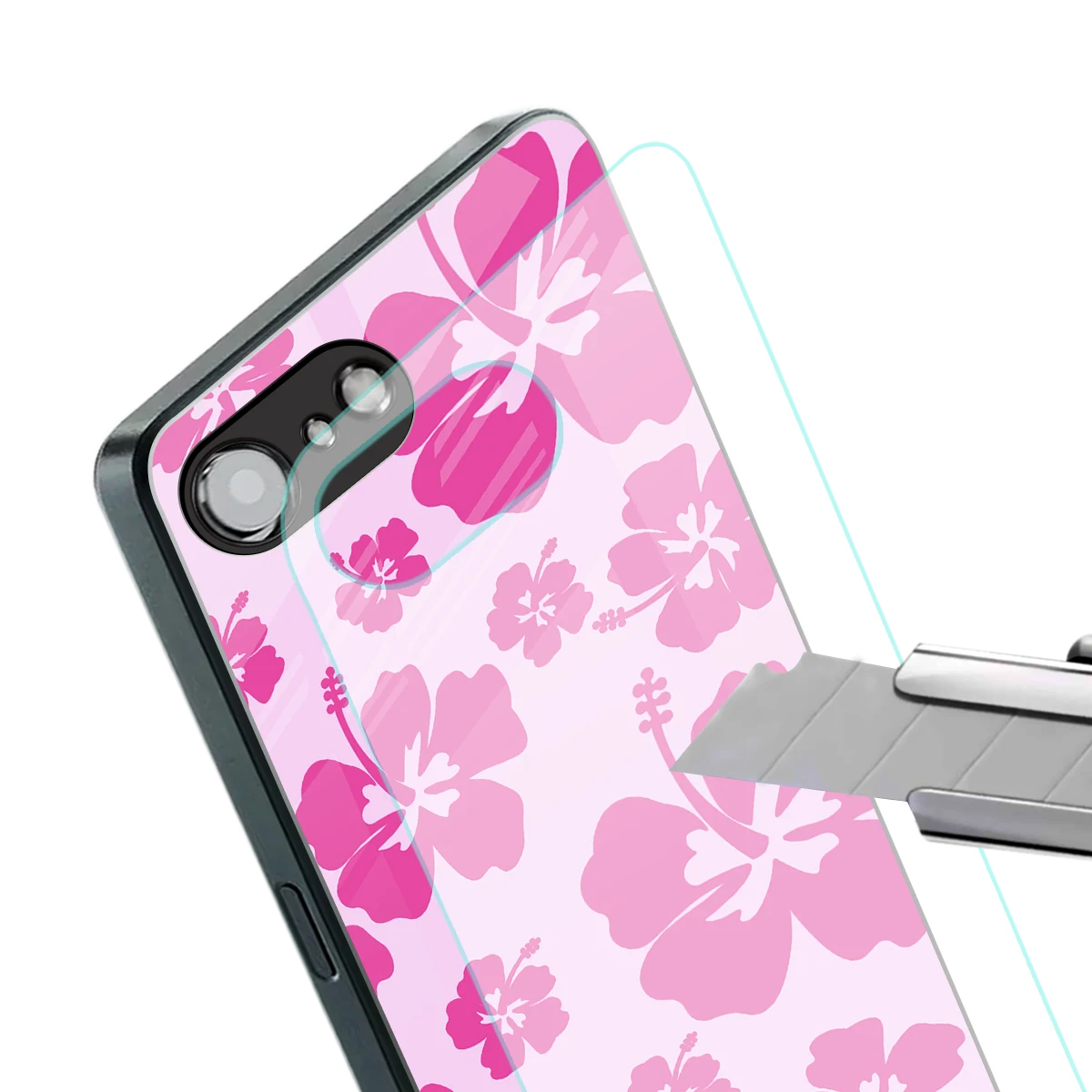Wildflower Pink stylish phone case for iphone 16e | glossy glass and slim fit