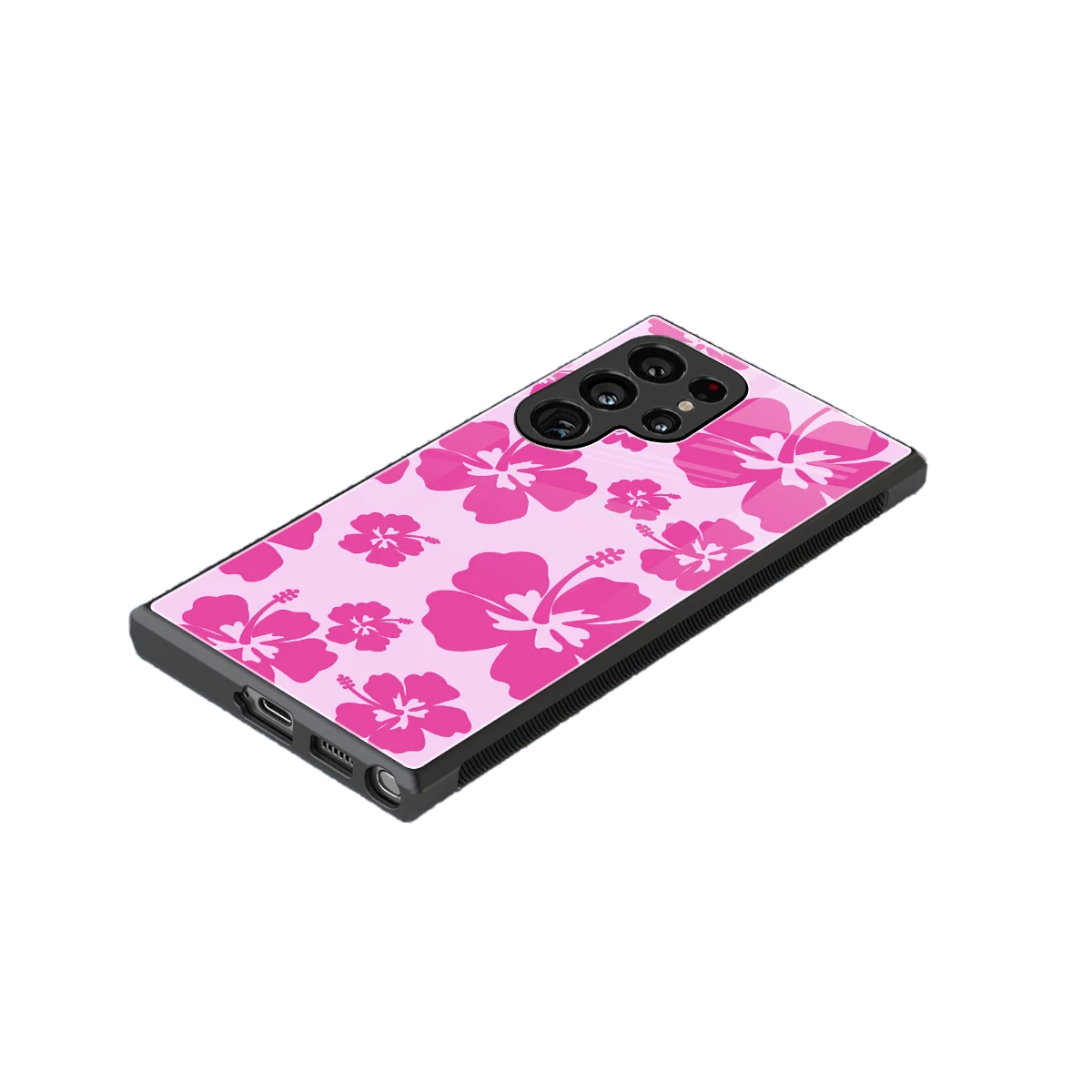 Wildflower Pink stylish phone case for samsung galaxy s24 ultra | glossy glass and slim fit