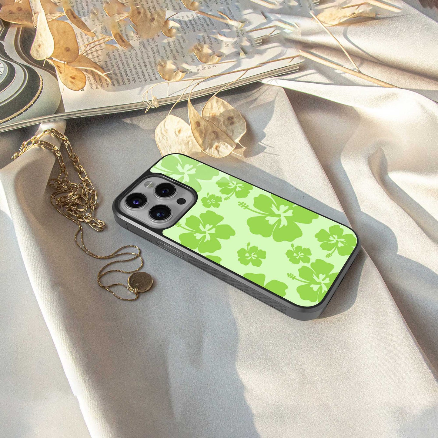 Wildflower Green Phone Case for Iphone 16 | Glass Case