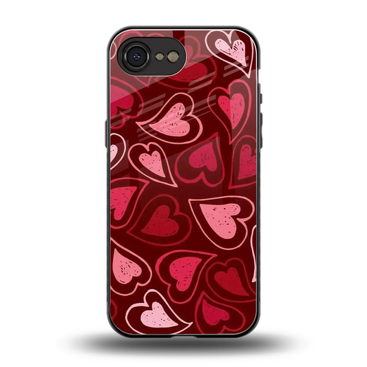Wine Cascade Hearts back phone cover | glass case for iphone 16e