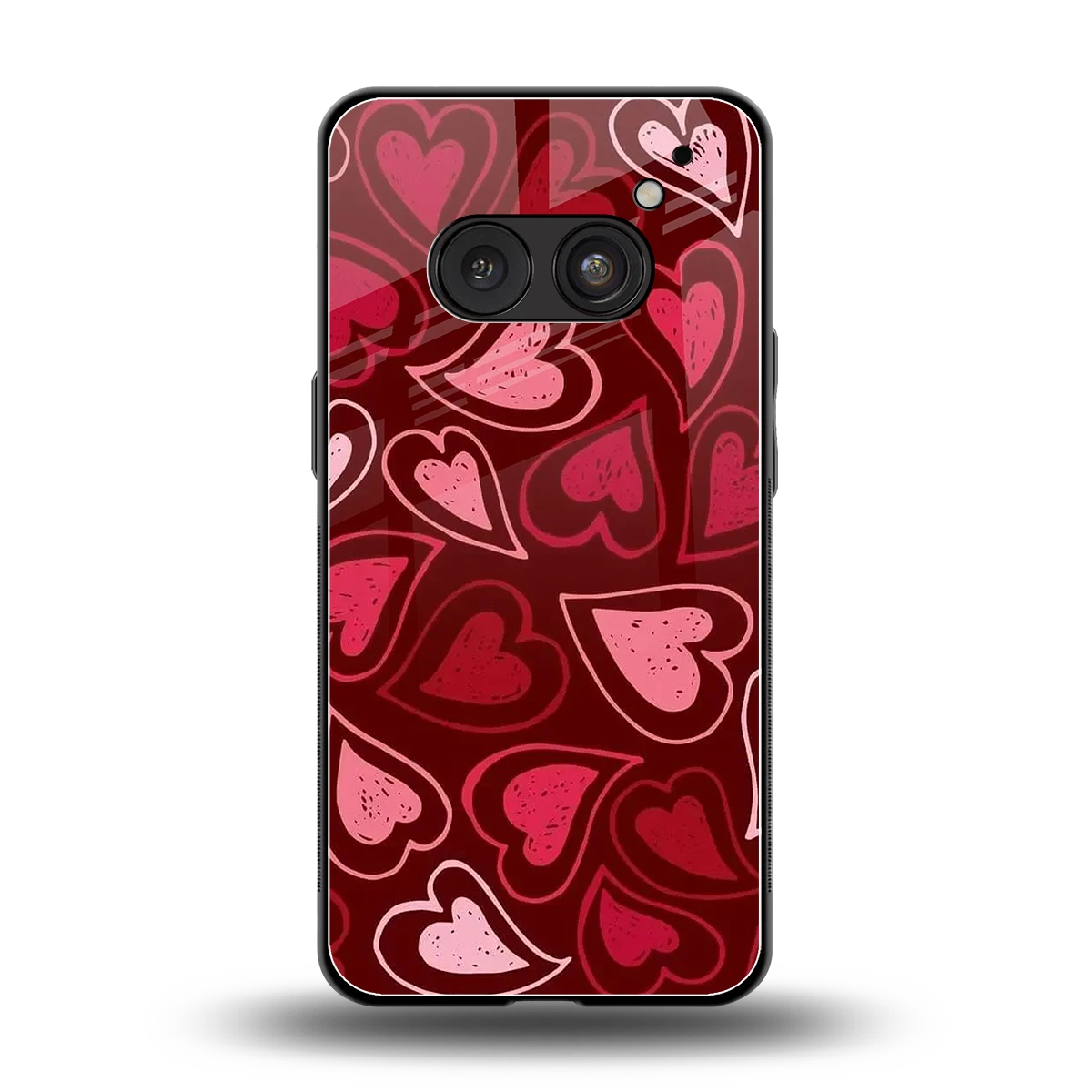 Wine Cascade Hearts back phone cover | glass case for nothing phone 2a