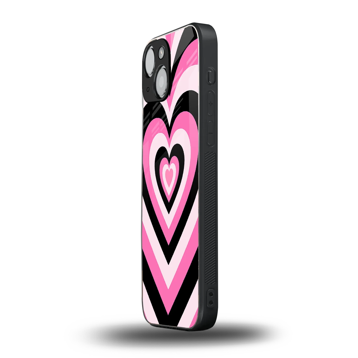 Y2K Bubblegum Hearts iphone 13 mini mobile cover | shockproof glass phone case