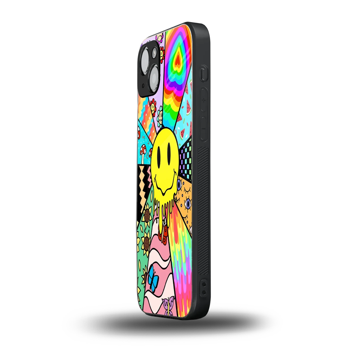 Y2K Doodle iphone 15 mobile cover | shockproof glass phone case