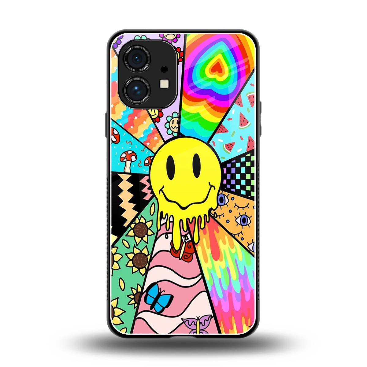 Y2K Doodle back phone cover | glass case for nothing phone 1