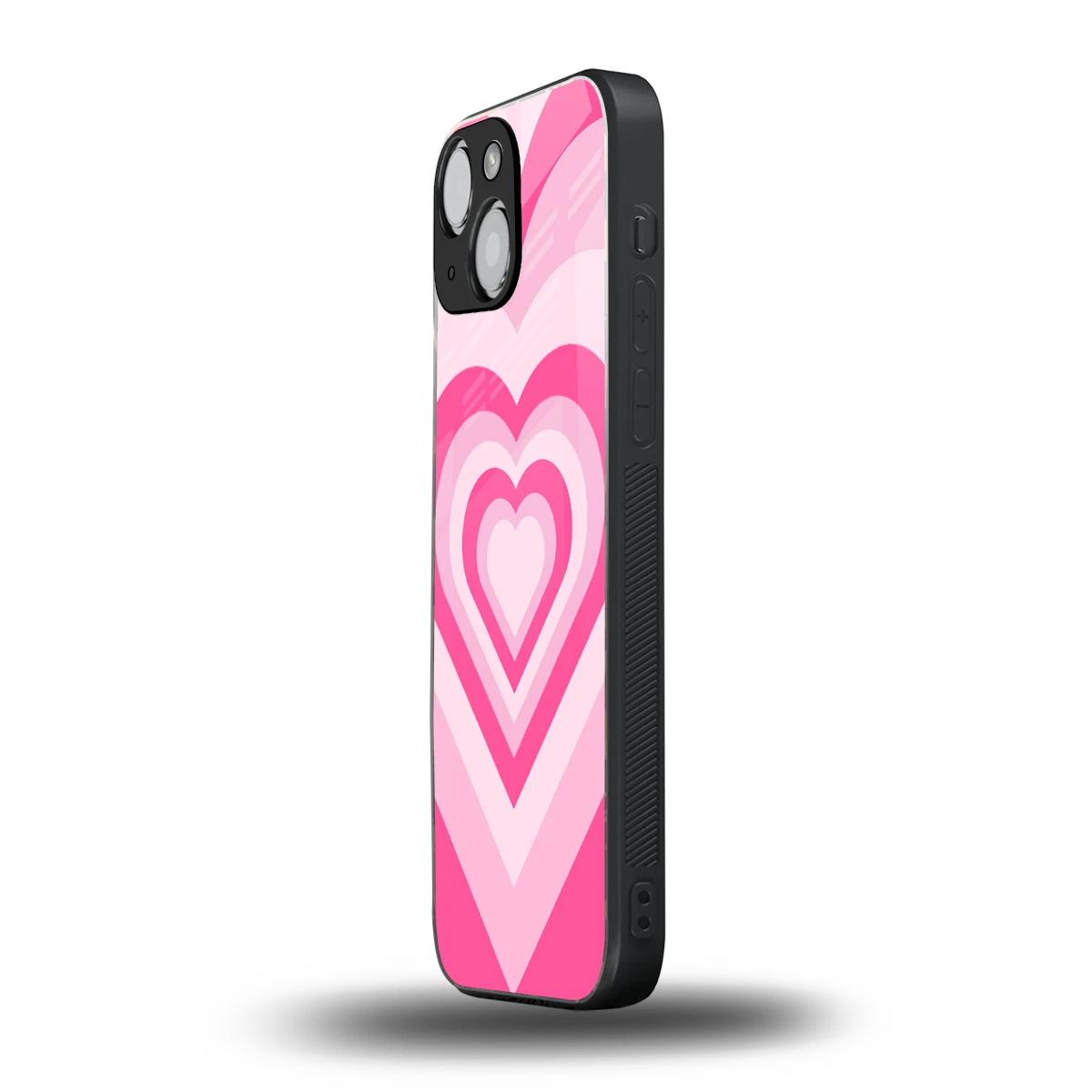 Y2K Flamingo Hearts iphone 13 mini mobile cover | shockproof glass phone case