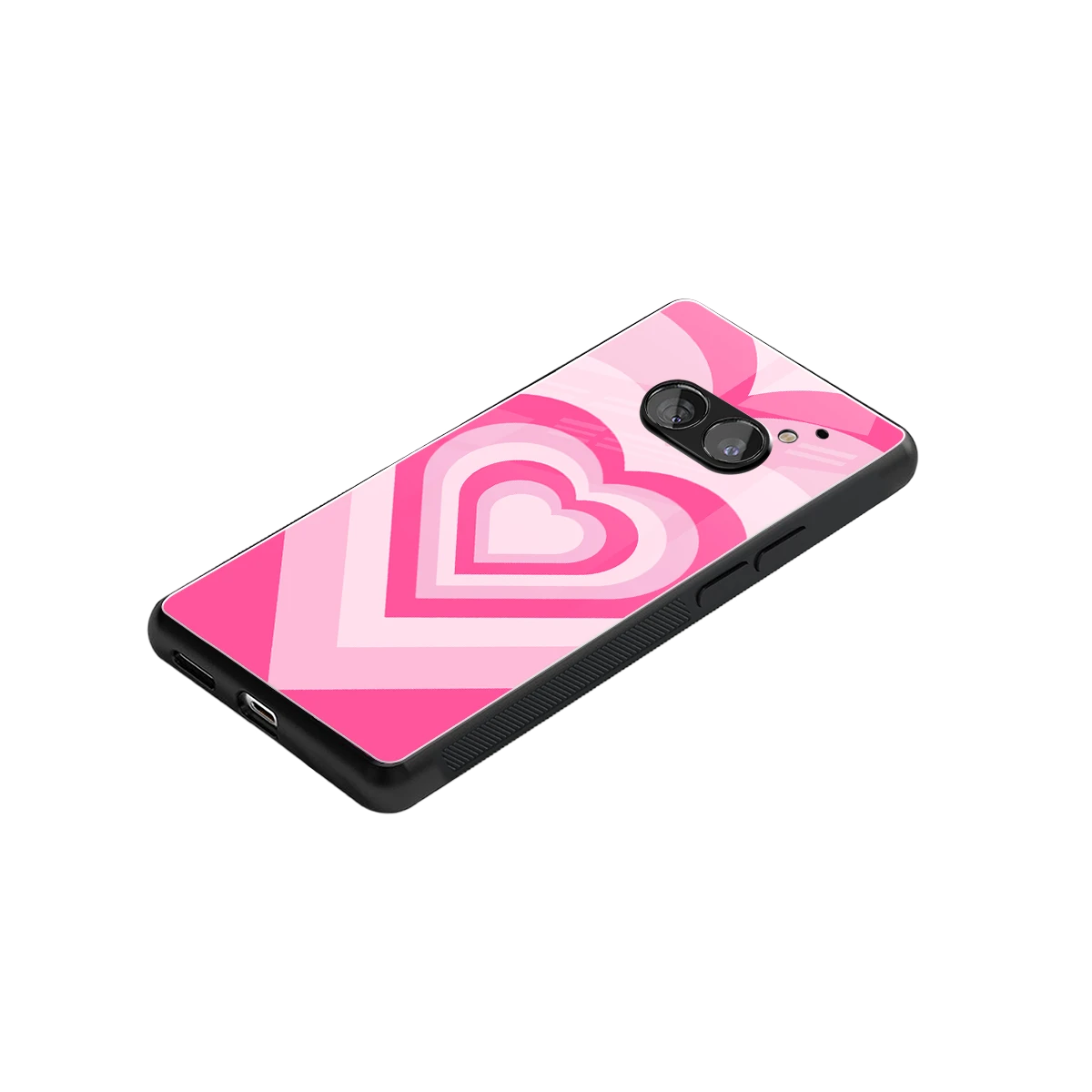 Y2K Flamingo Hearts stylish phone case for nothing phone 2a | glossy glass and slim fit