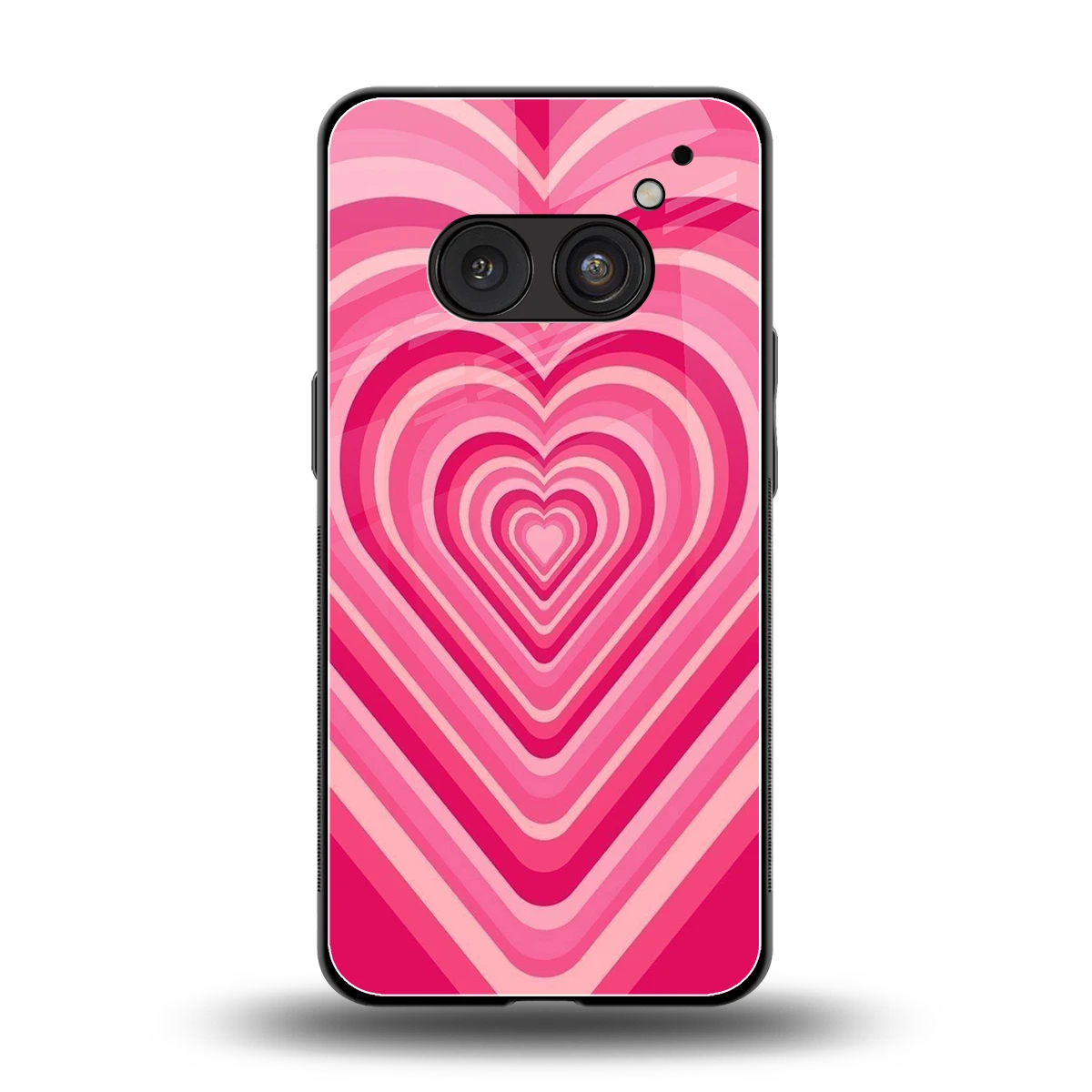 Y2K French Pink Hearts back phone cover | glass case for nothing phone 2a