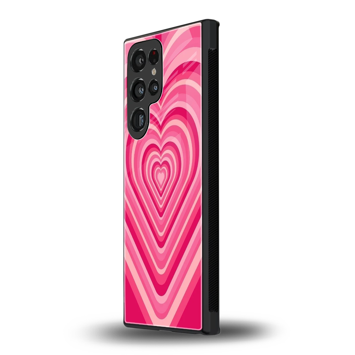 Y2K French Pink Hearts samsung galaxy s24 ultra mobile cover | shockproof glass phone case