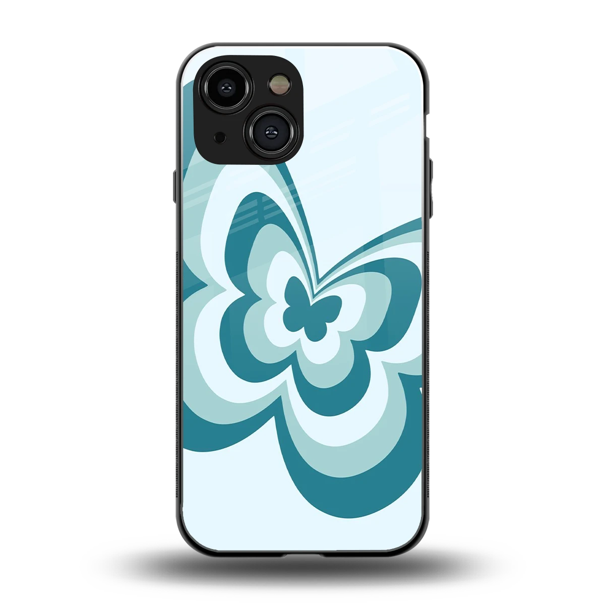 Y2K Green Butterfly back phone cover | glass case for iphone 13 mini