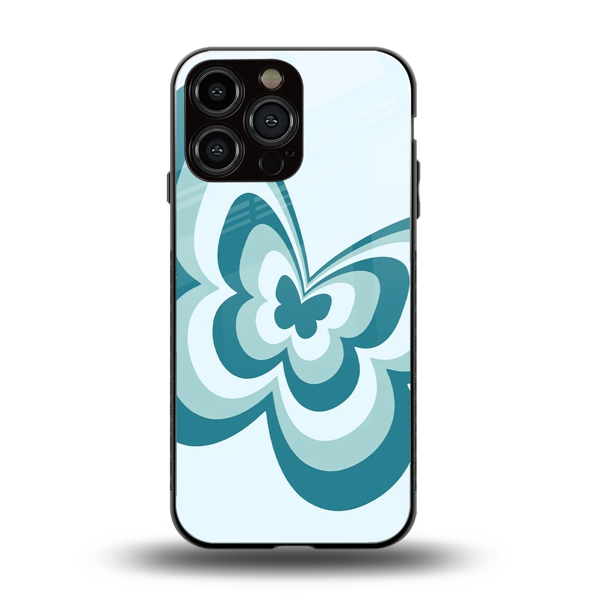 Y2K Green Butterfly back phone cover | glass case for iphone 16 pro max