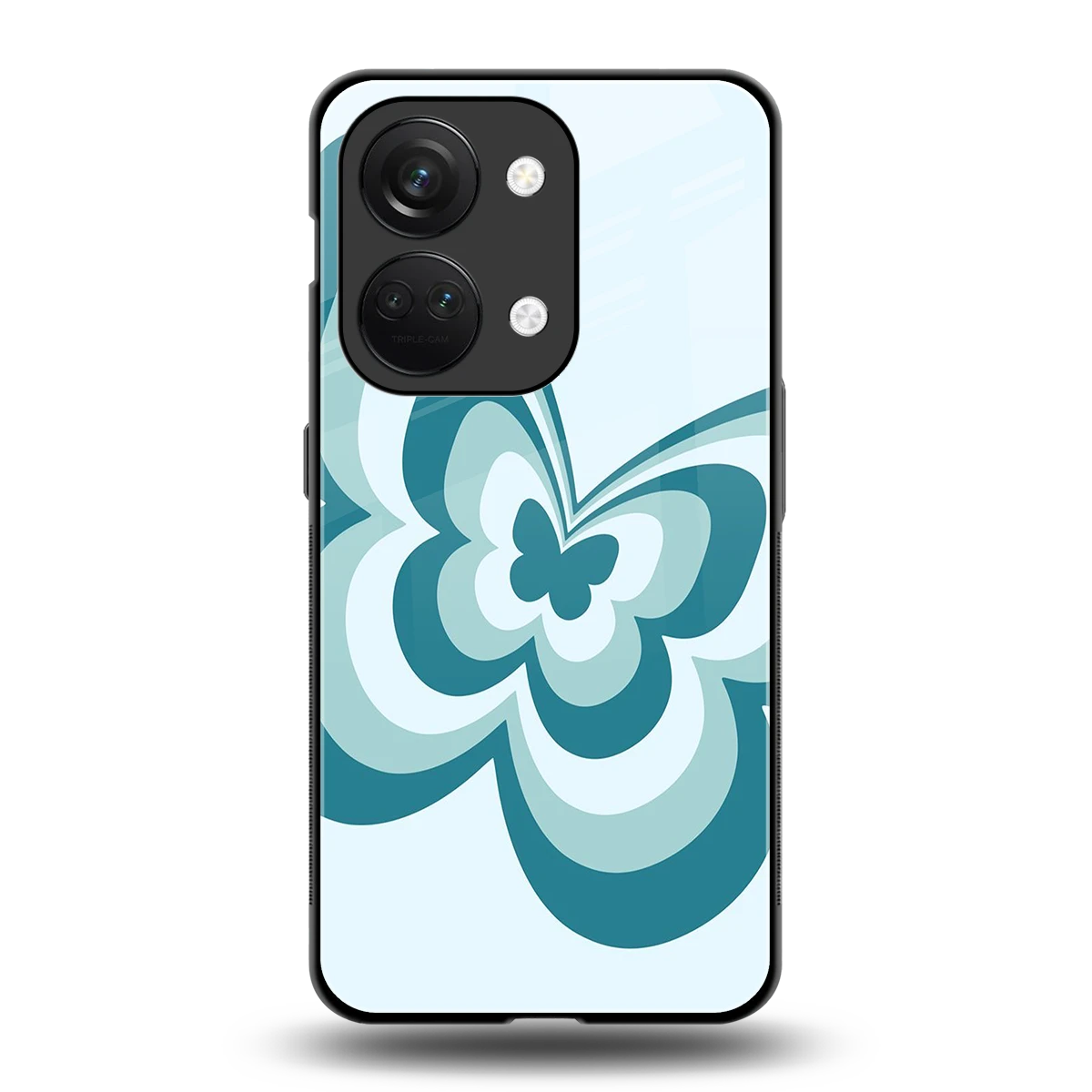 Y2K Green Butterfly back phone cover | glass case for oneplus nord 3