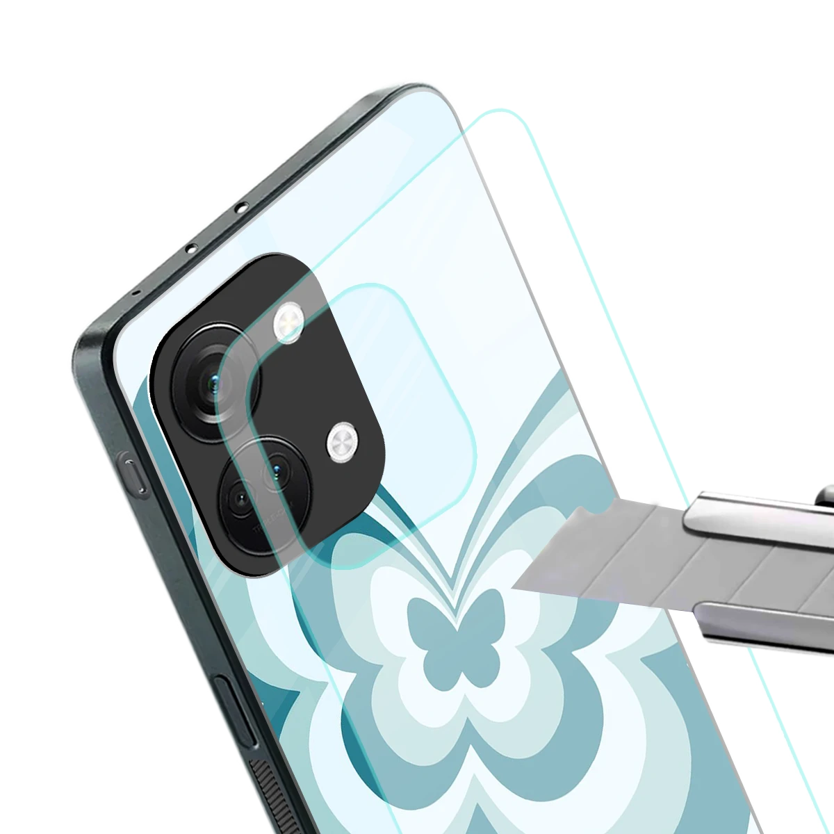 Y2K Green Butterfly stylish phone case for oneplus nord 3 | glossy glass and slim fit