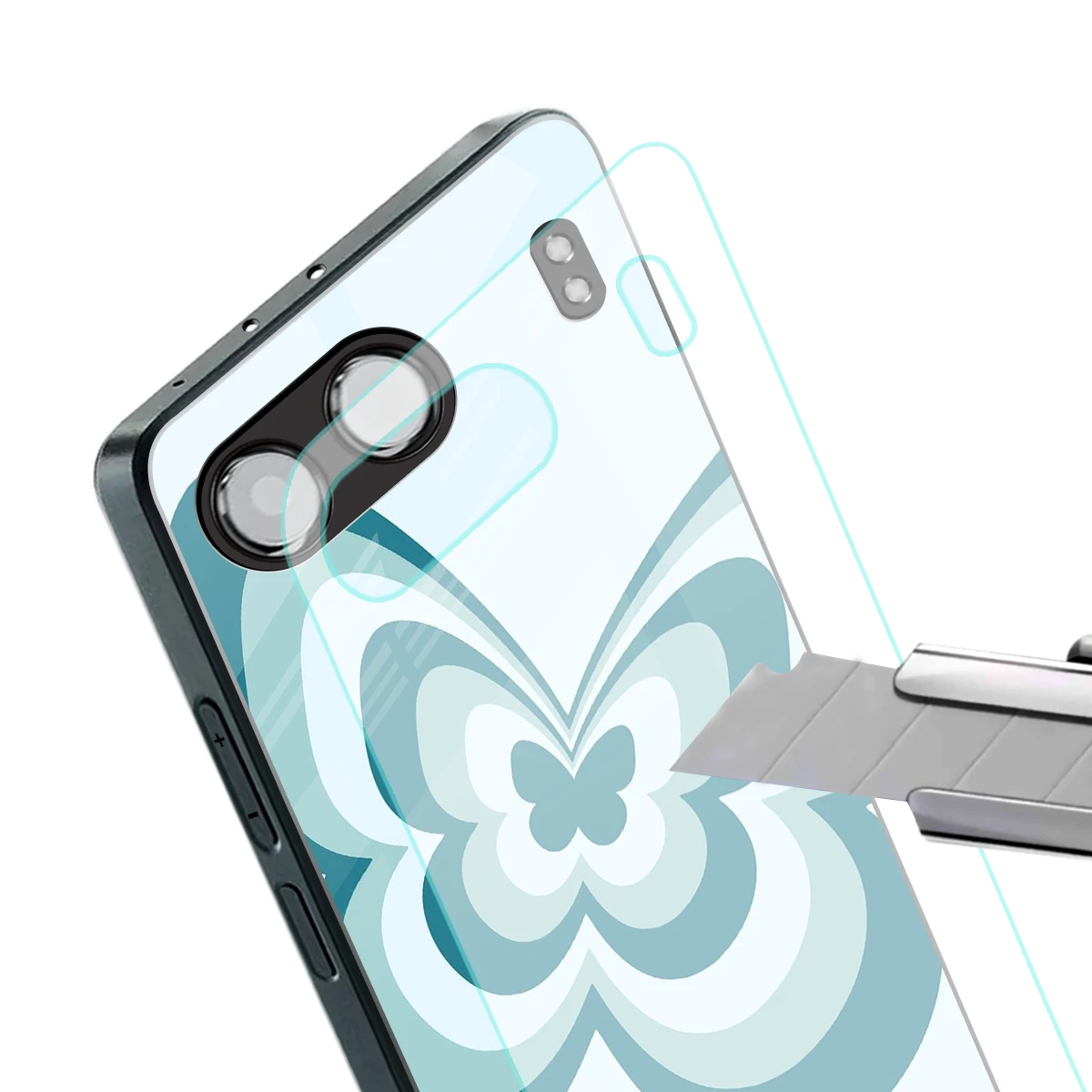 Y2K Green Butterfly stylish phone case for oneplus nord 4 | glossy glass and slim fit