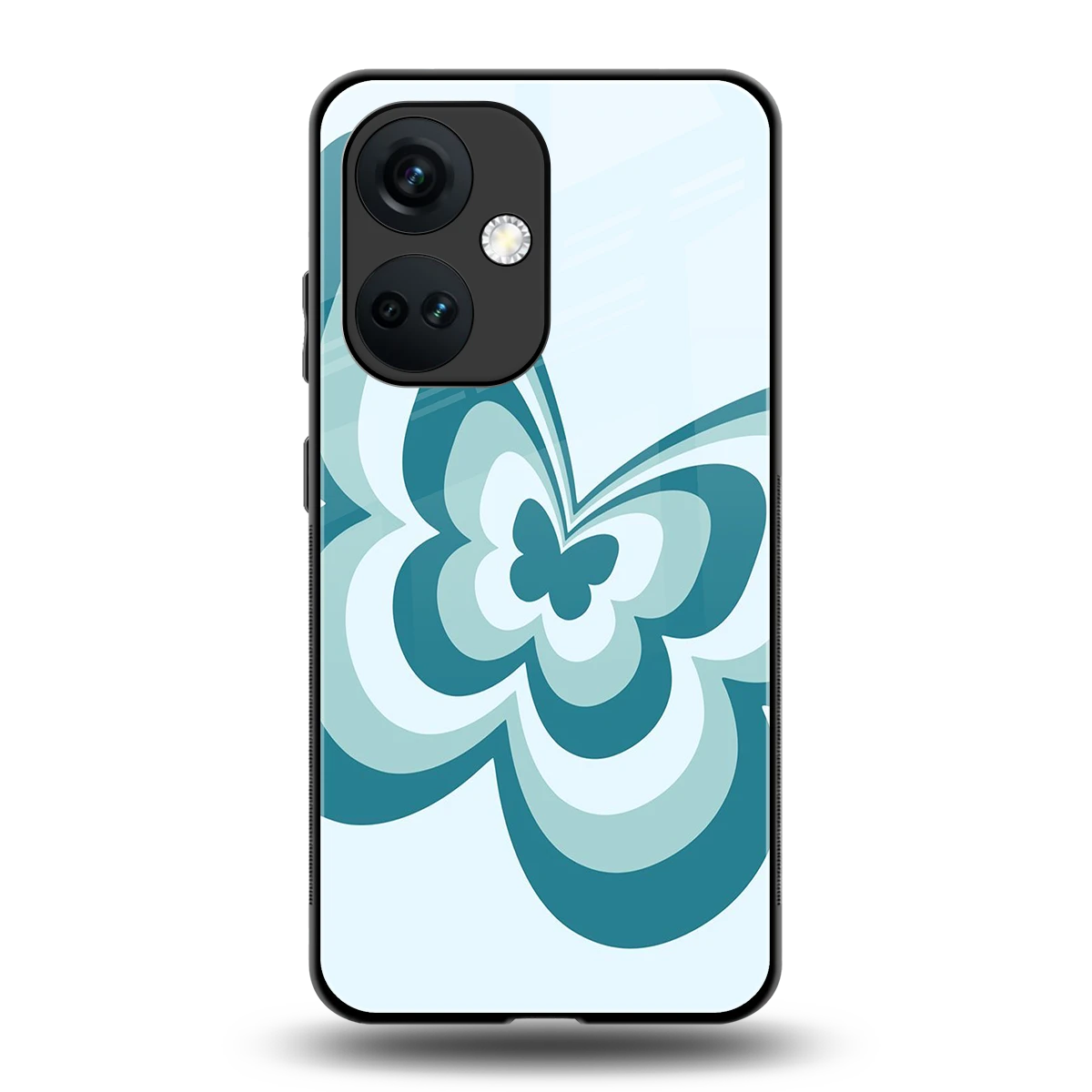 Y2K Green Butterfly back phone cover | glass case for oneplus nord ce 3