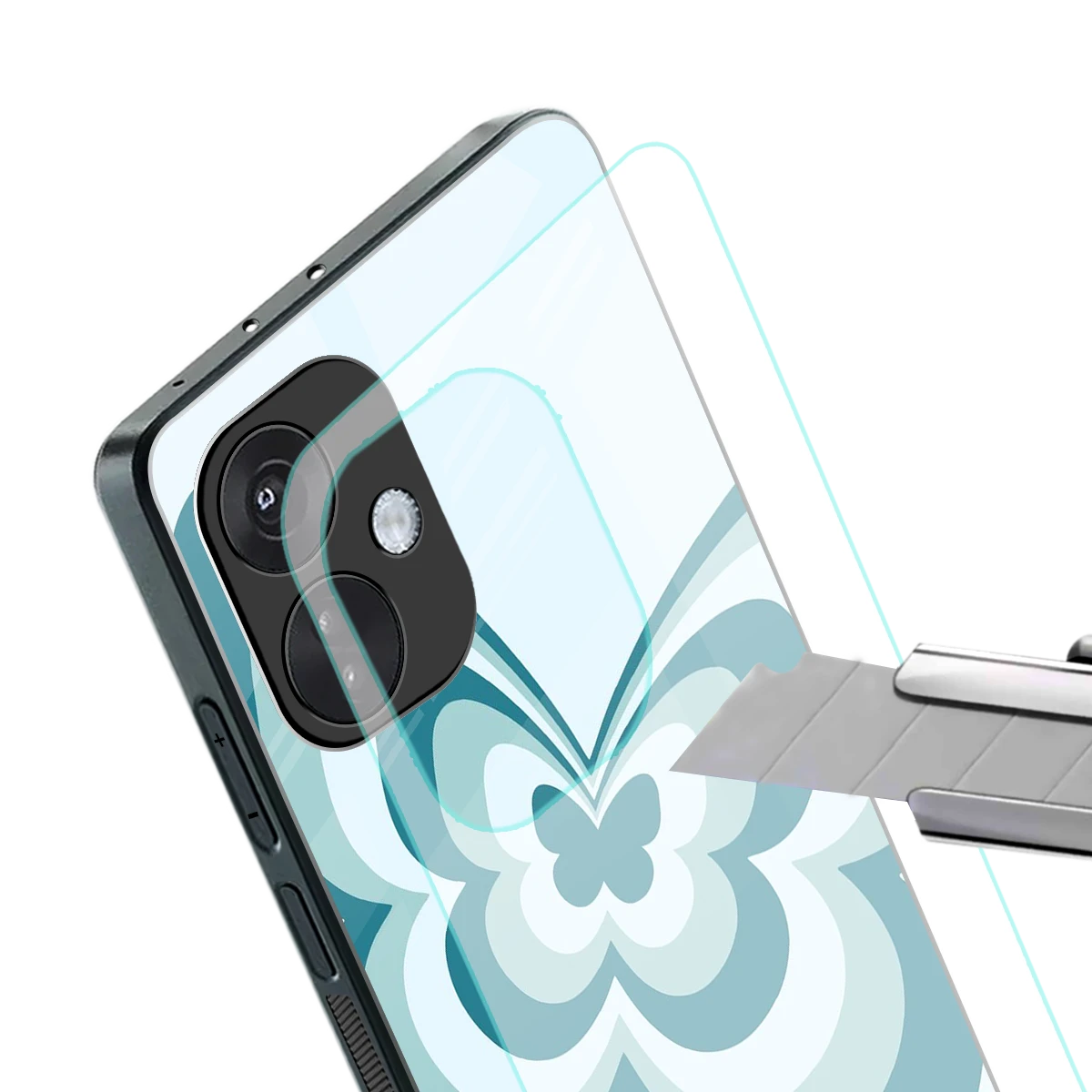 Y2K Green Butterfly stylish phone case for oneplus nord ce 3 | glossy glass and slim fit