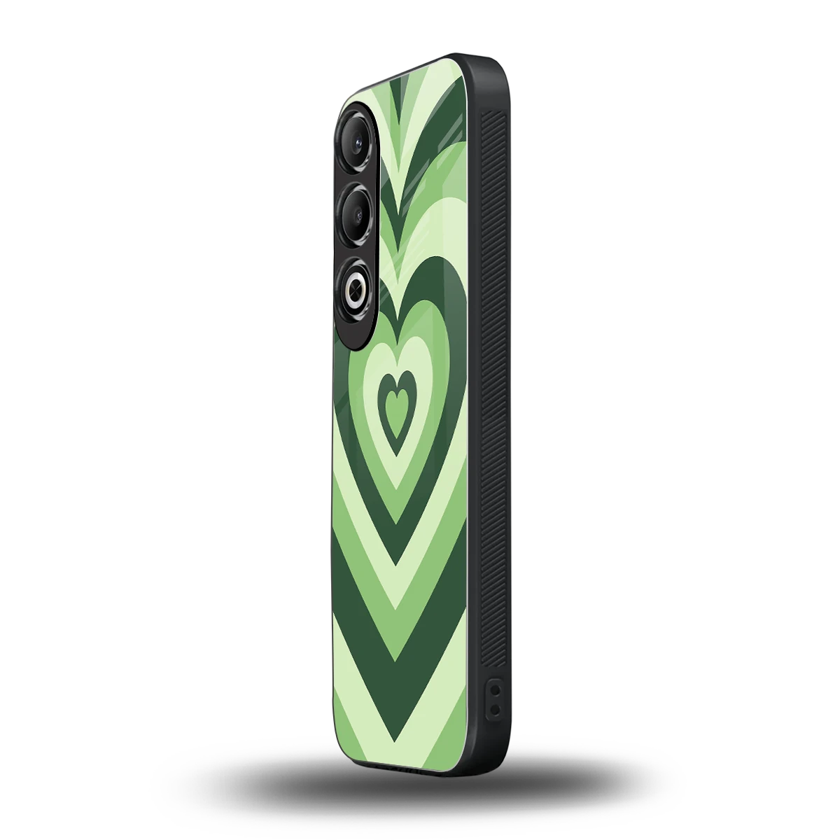 Y2K Green Hearts oneplus nord ce 4 mobile cover | shockproof glass phone case