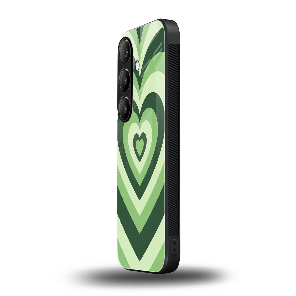 Y2K Green Hearts samsung galaxy s24 mobile cover | shockproof glass phone case