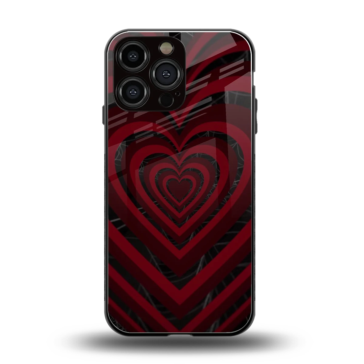 Y2K Hearts X Spider back phone cover | glass case for iphone 16 pro max