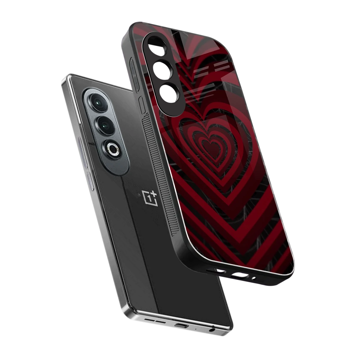 Y2K Hearts X Spider sleek oneplus nord ce 4 cover with tempered glass back and TPU edges