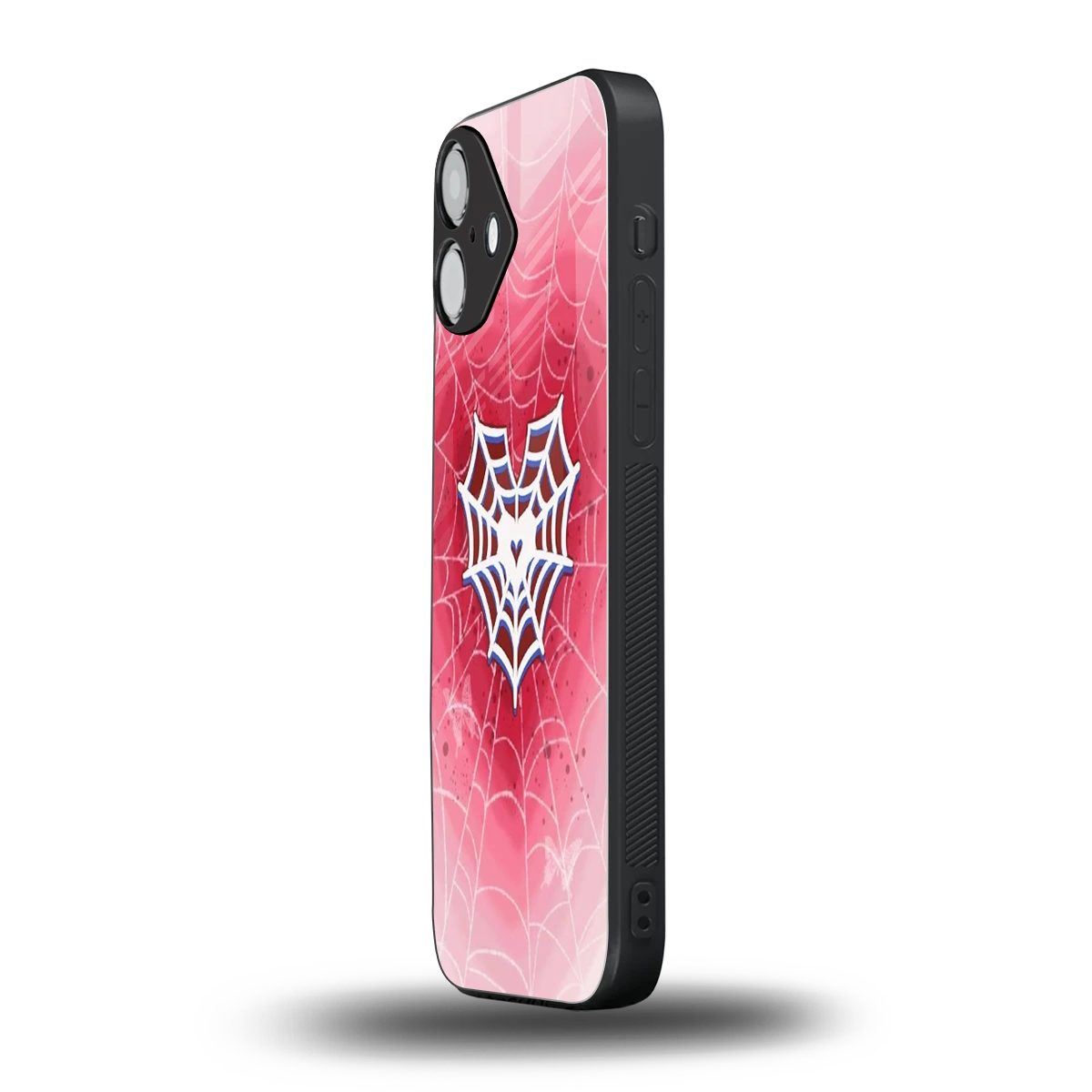 Y2K Hearts X Web iphone 16 plus mobile cover | shockproof glass phone case