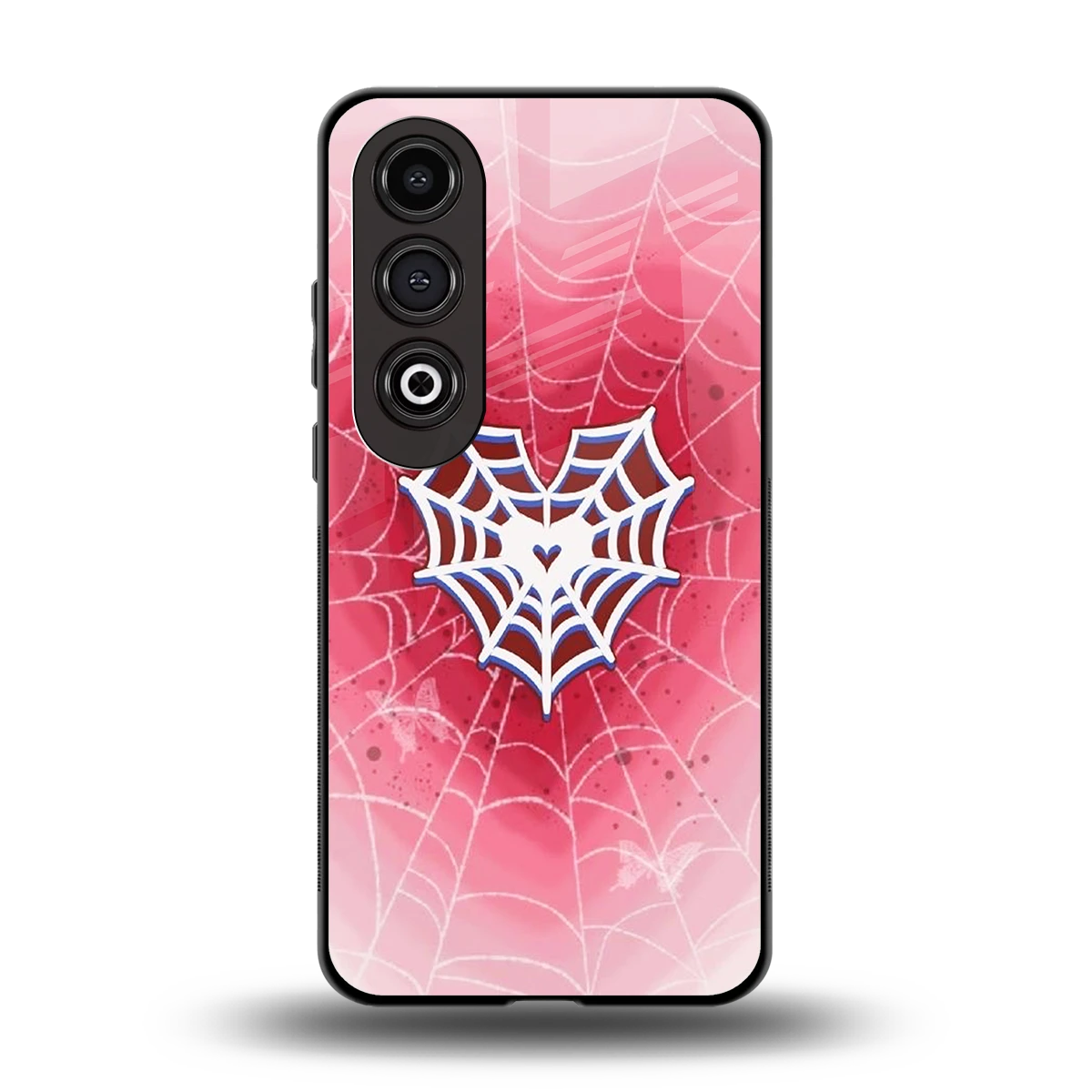 Y2K Hearts X Web back phone cover | glass case for oneplus nord ce 4