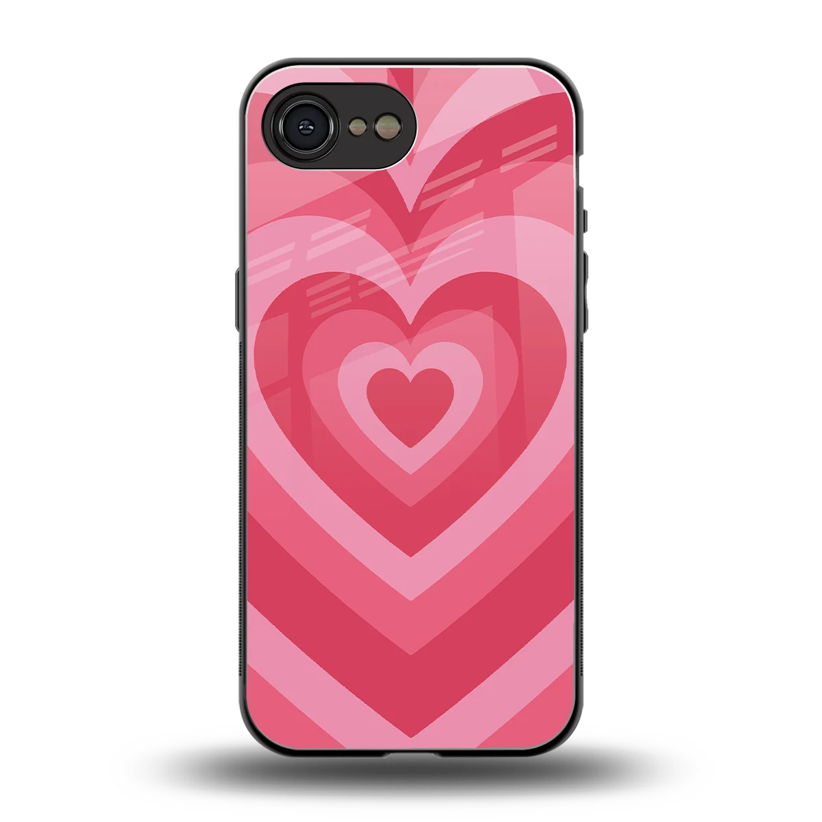 Y2K Pink Hearts back phone cover | glass case for iphone 16e