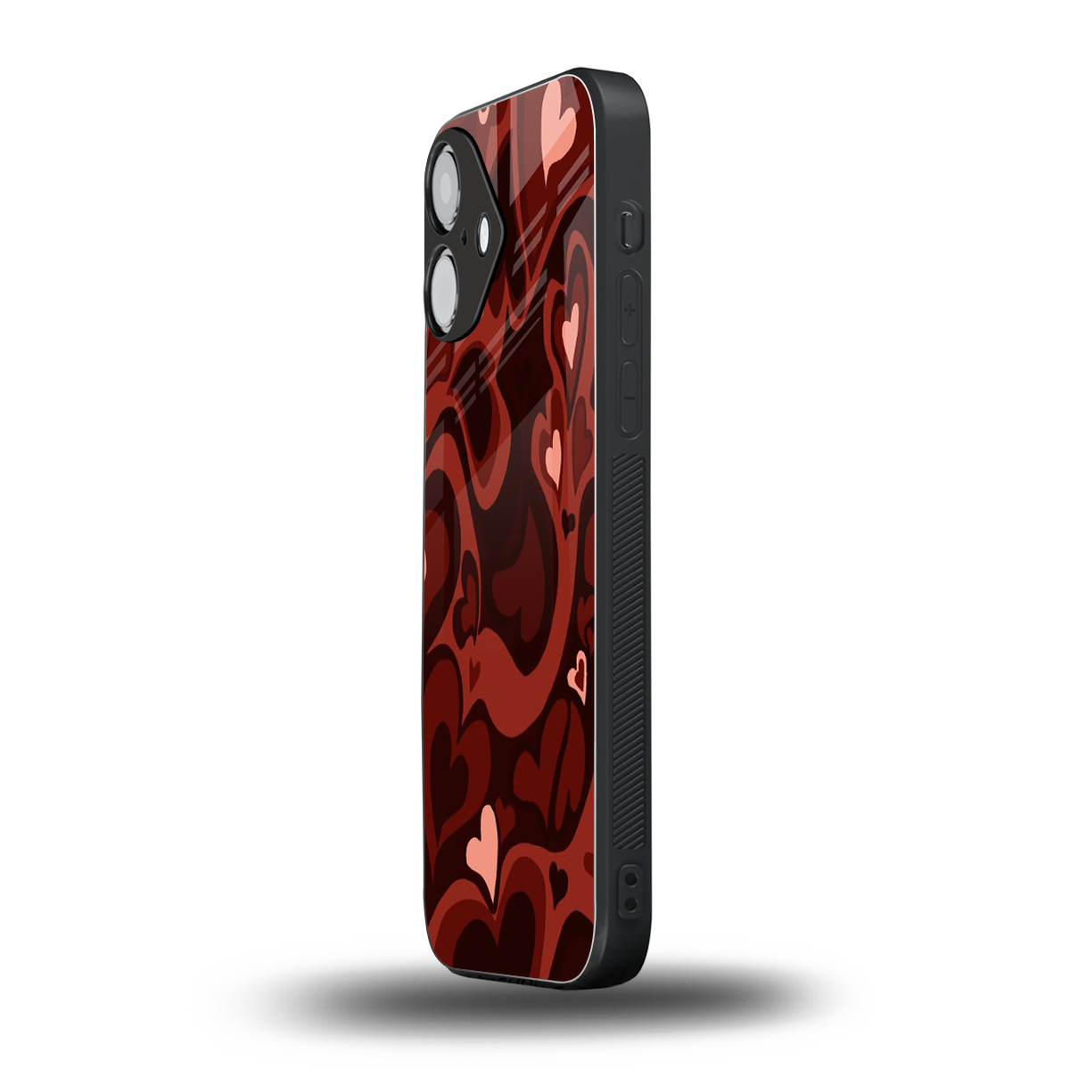 Y2K Red Meltdown Hearts Phone Case for Iphone 16 | Glass Case